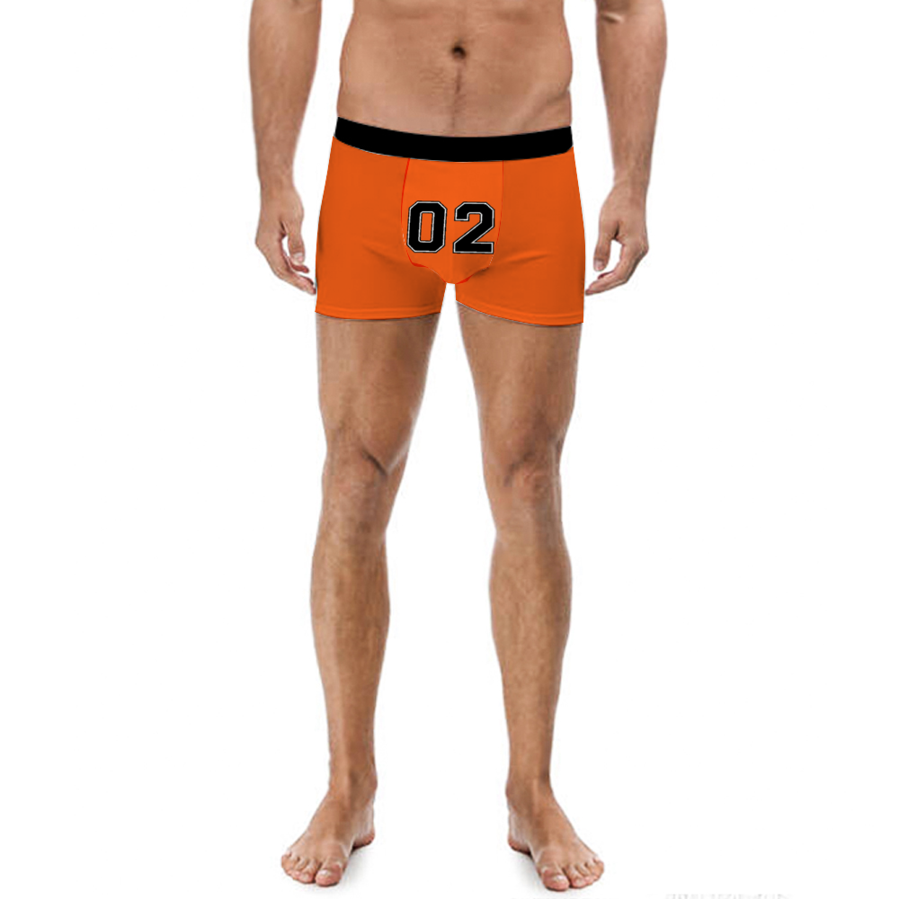 02 Men's Boxer Briefs Polyester Underwear