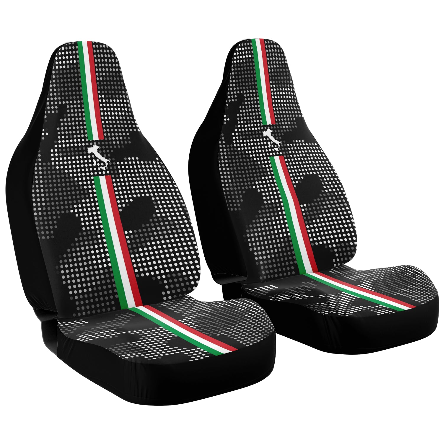 Italia Carbon Grey Car Seat Covers (Set Of 2)