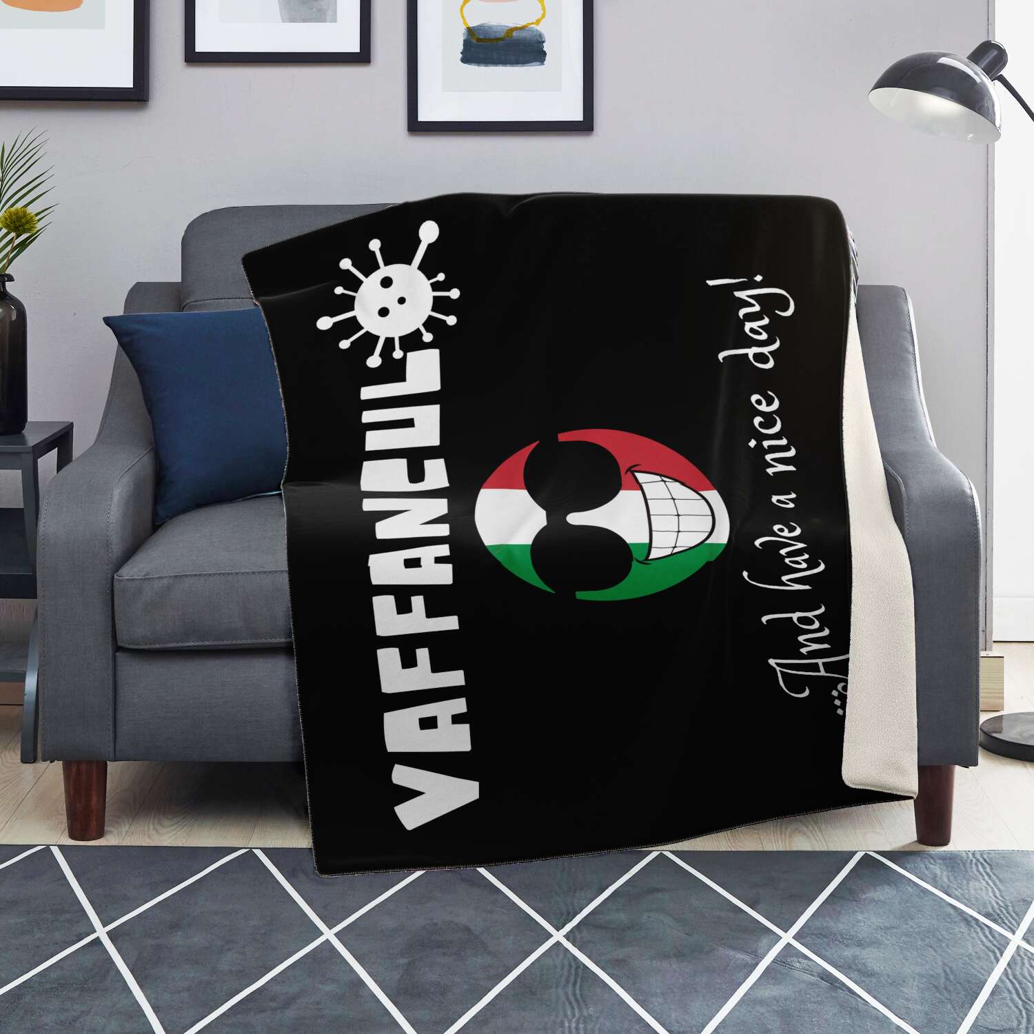 Vaffanculo And Have A Nice Day Premium Microfleece Blanket