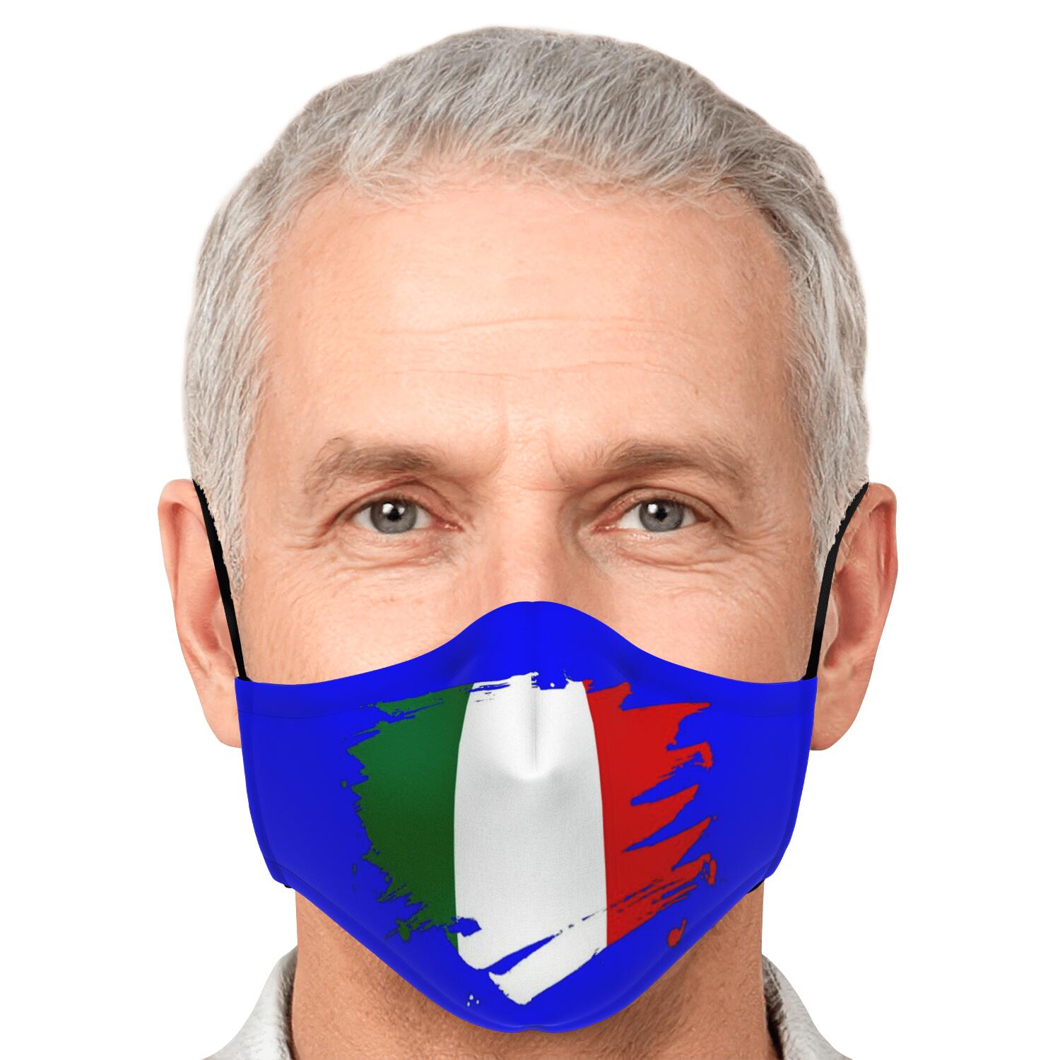 Italian Flag Paint Blu Face Mask + 2 PM 2.5 Filters