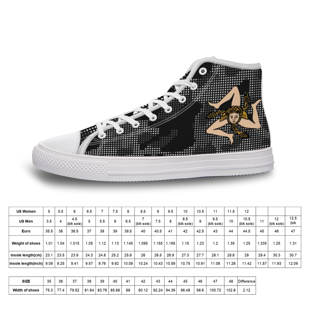 Sicilian Carbon Grey Camo Canvas High Top Sneakers for Men Women