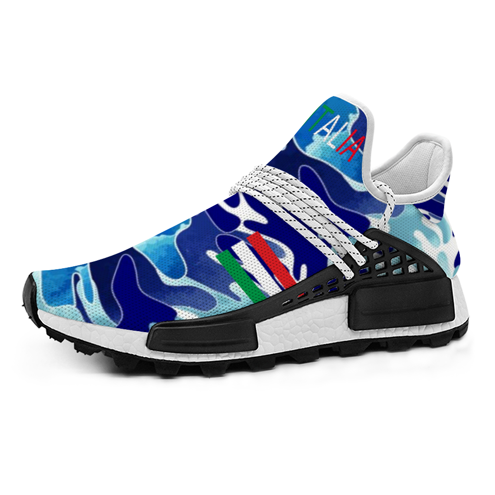 Italia Water Blu Camo Mid Top Breathable Non-slip Sneakers