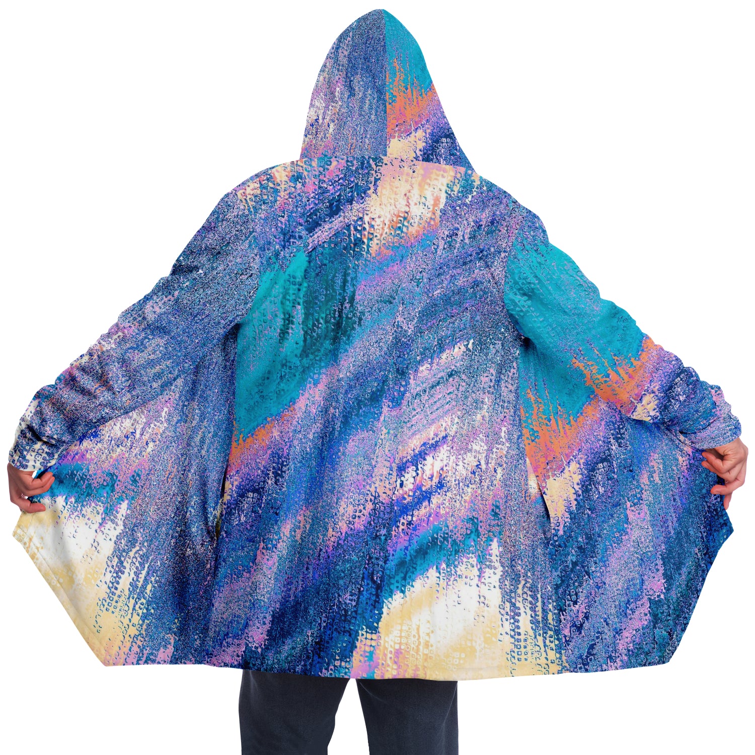 Italy Flag Map Paint Microfleece Cloak