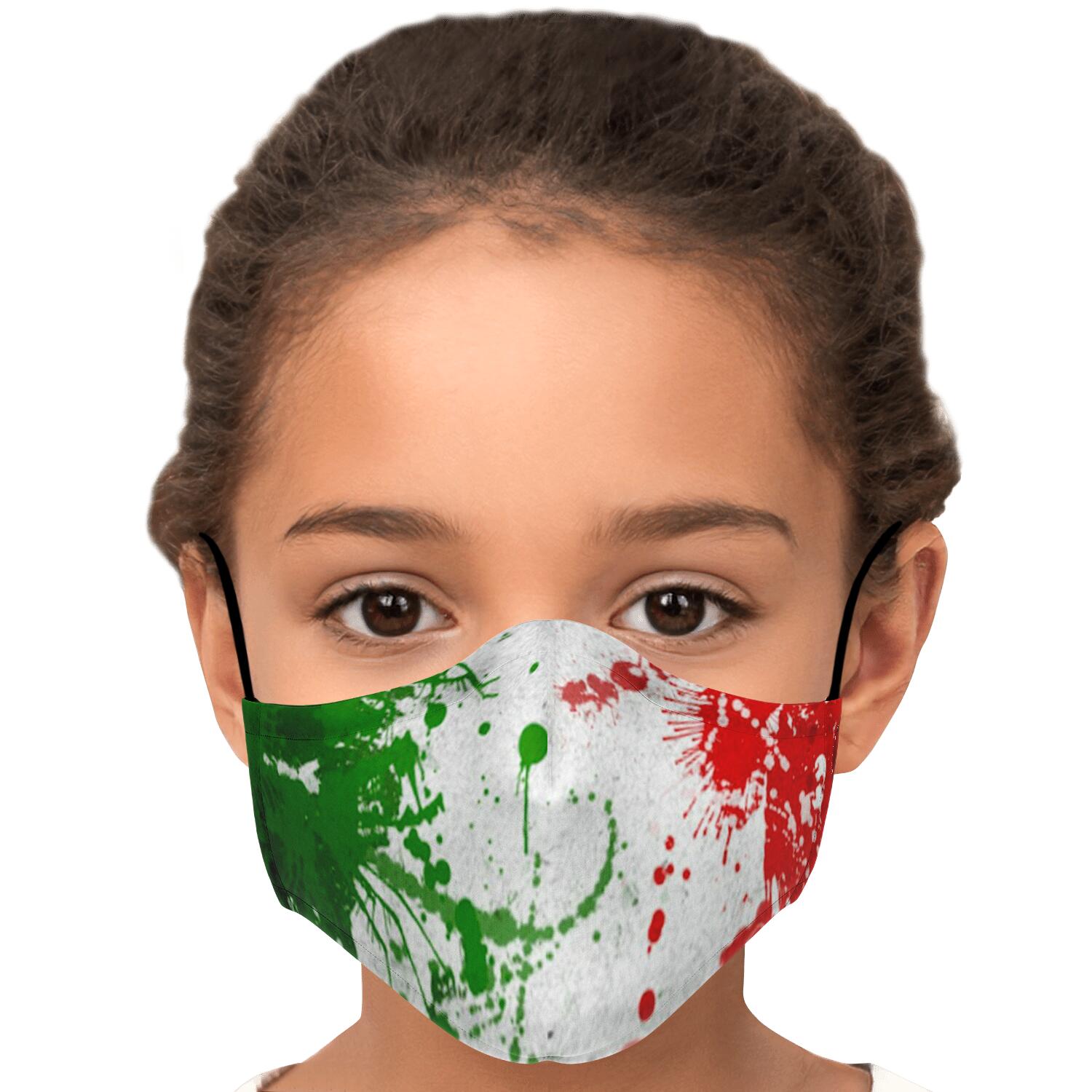 Italian Flag Art Custom Face Mask + 2 PM 2.5 Filters