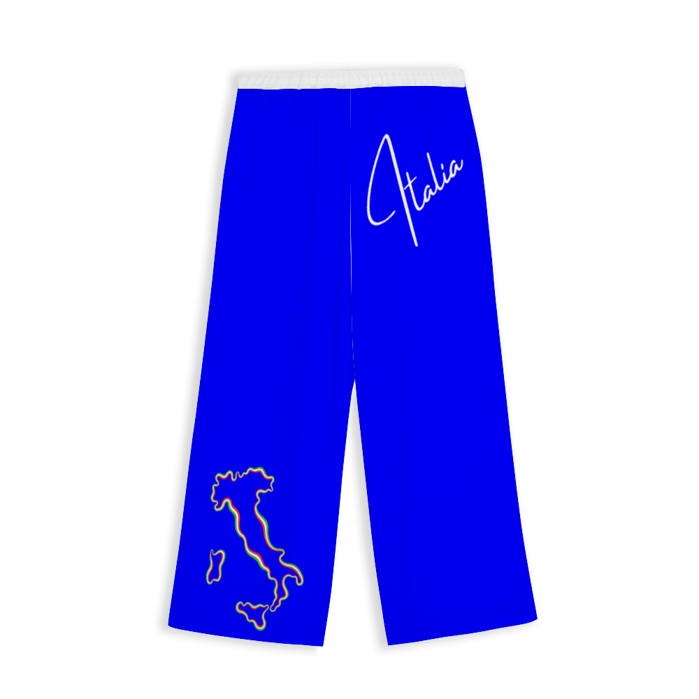 Italia Unisex Blu Culottes Pants