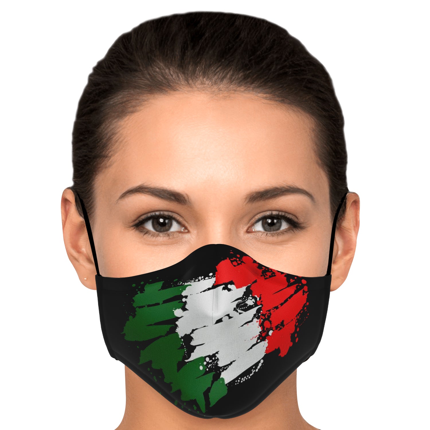 Italy Flag Paint Face Mask + 2 PM 2.5 Filters