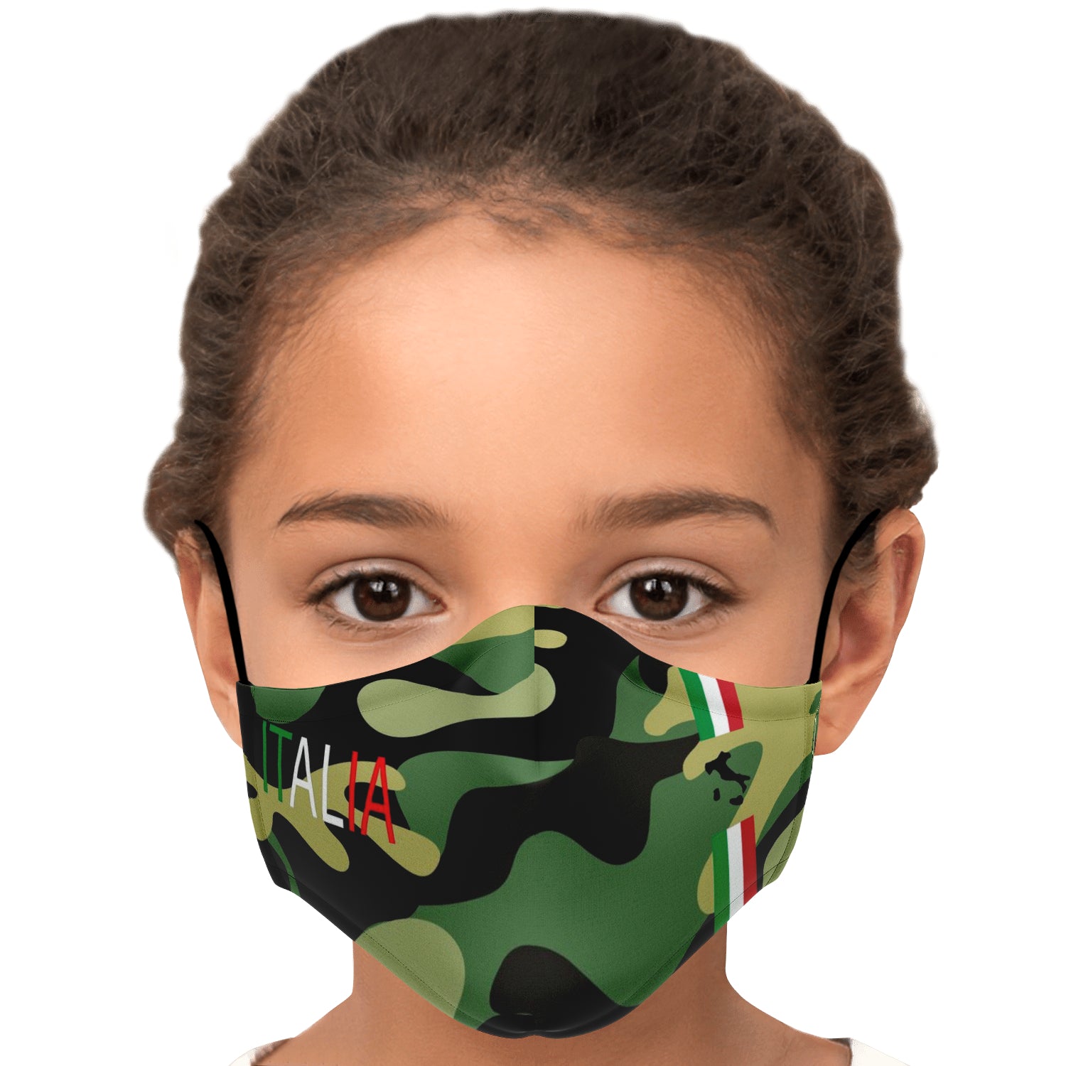 Italia Green Camo Face Mask + 2 PM 2.5 Filters