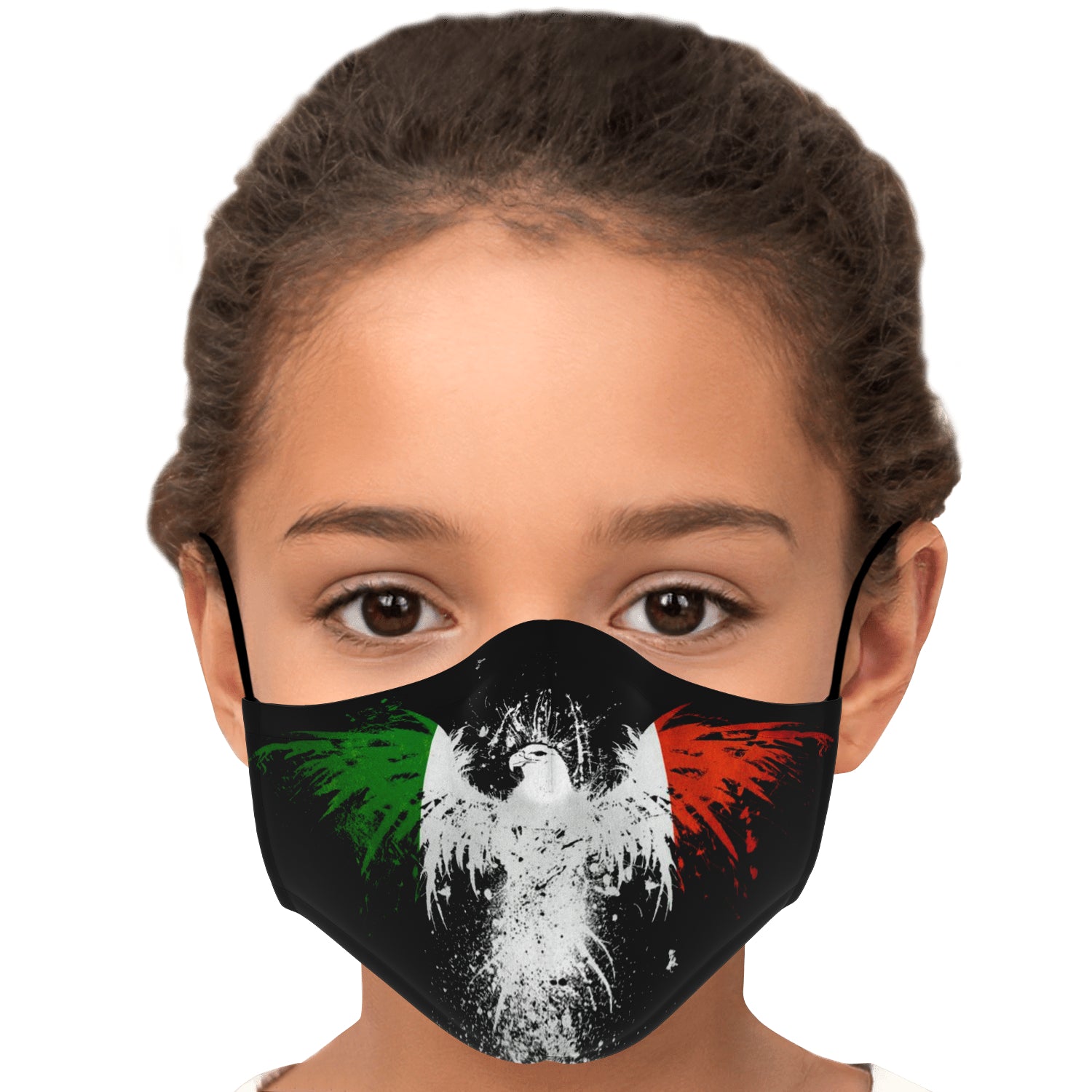 Italy Flag Art Paint Face Mask + 2 PM 2.5 Filters