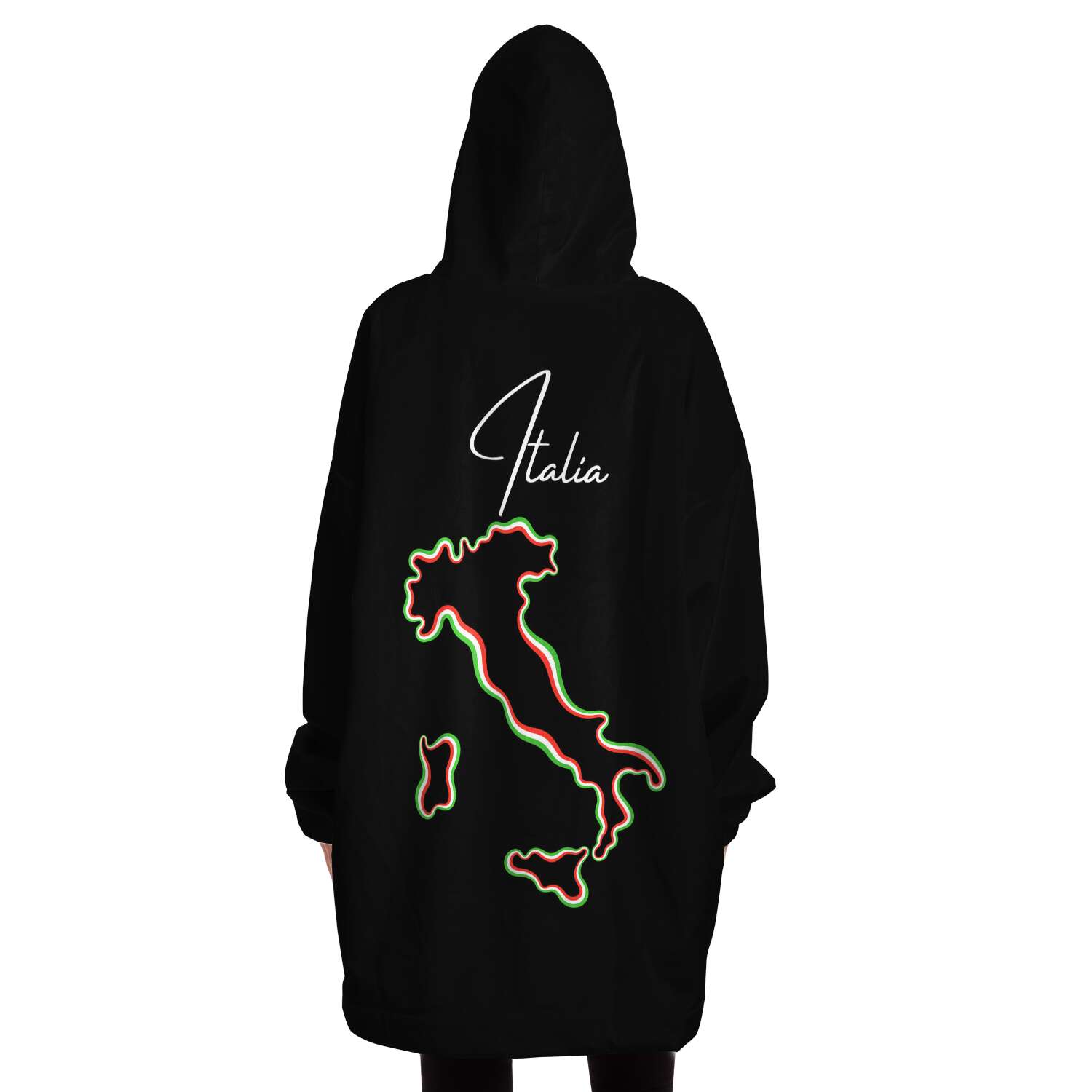 Italia Flag Map Snug Hoodie