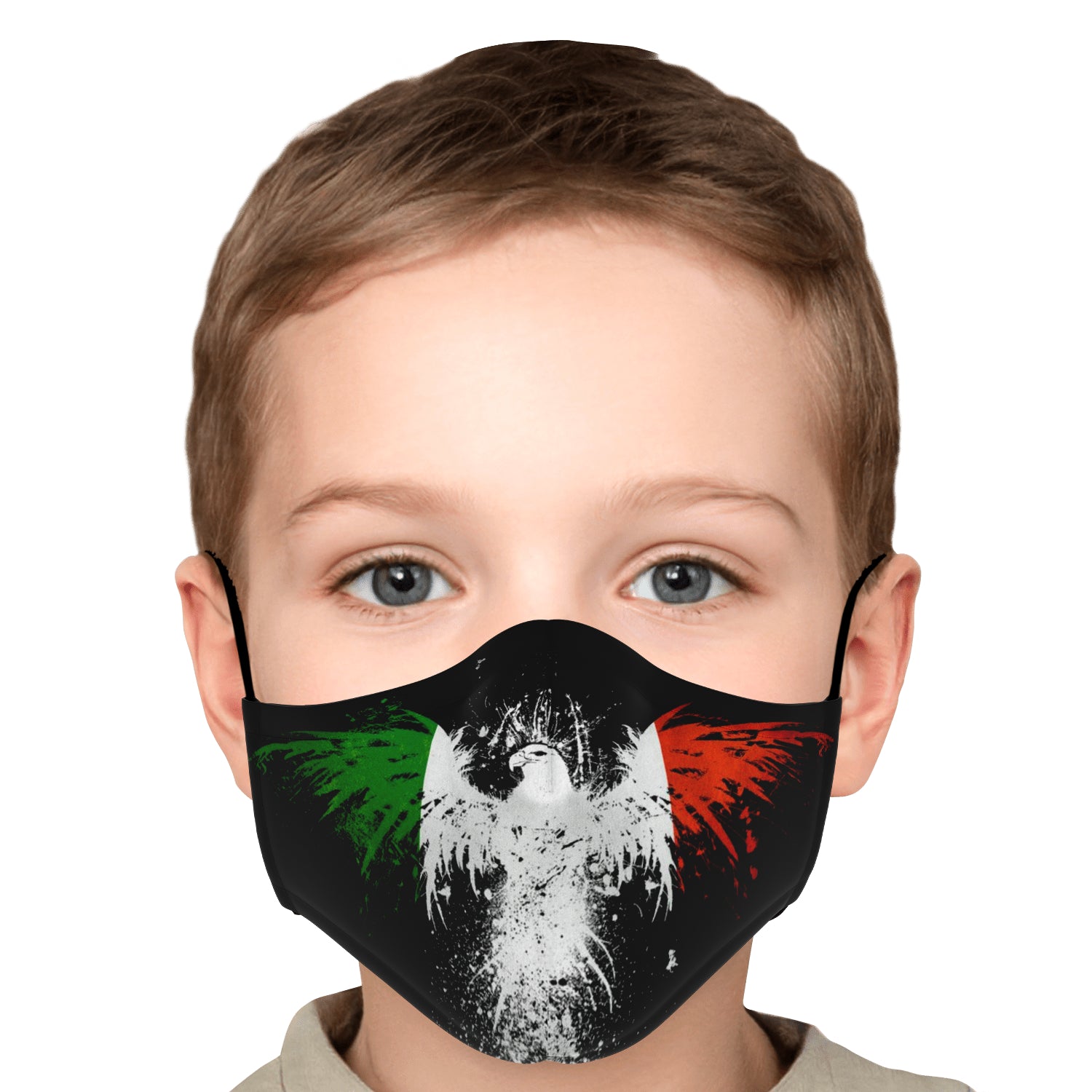 Italy Flag Art Paint Face Mask + 2 PM 2.5 Filters