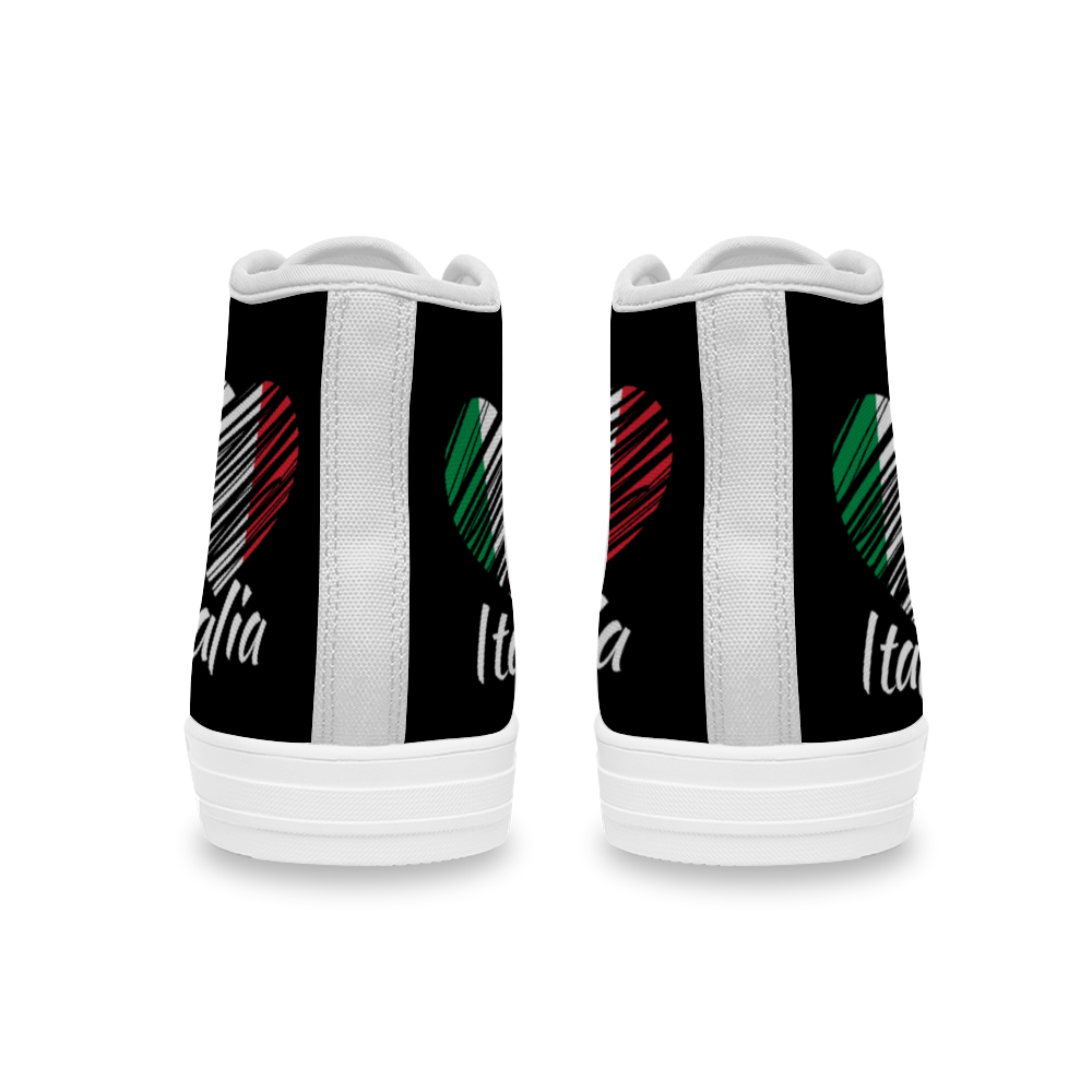 I Love Italy Canvas High Top Sneakers for Men Women