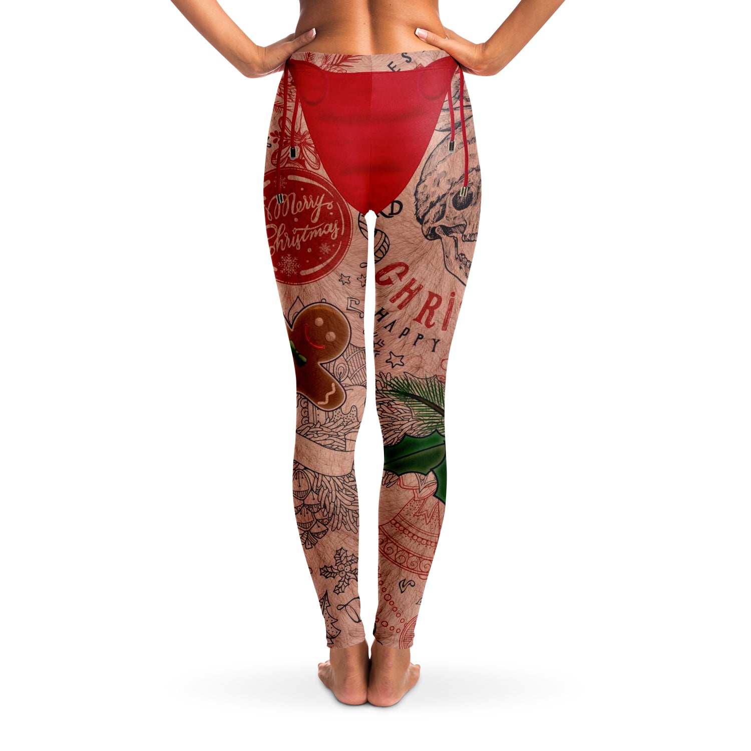 Santa Tattoo Xmas Leggings