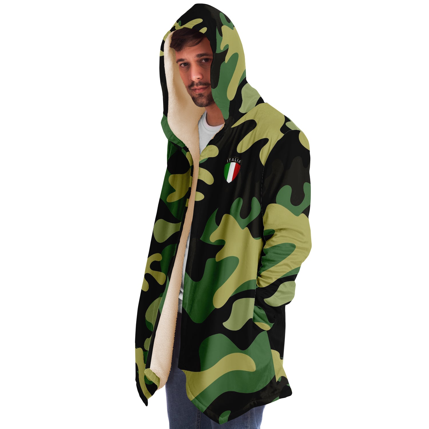 Italia Gren Camo Microfleece Cloak