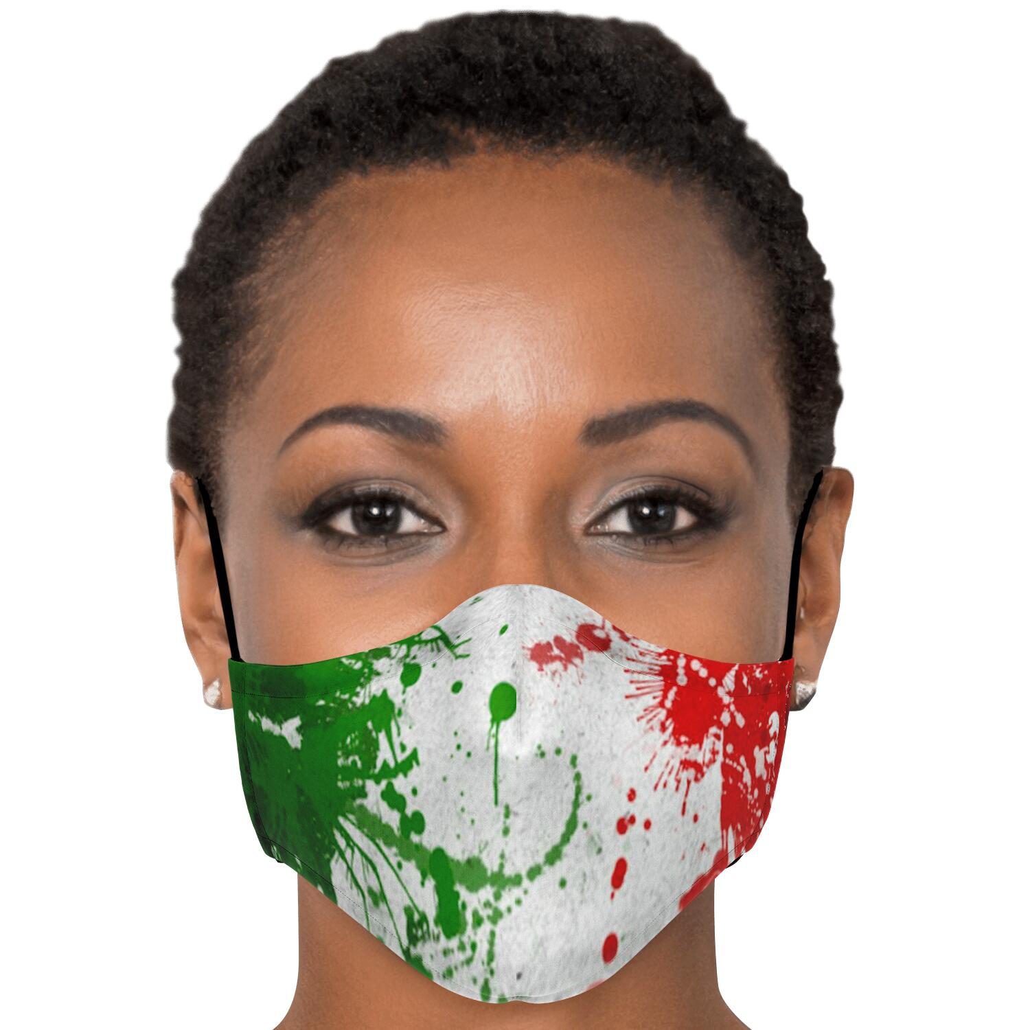 Italian Flag Art Custom Face Mask + 2 PM 2.5 Filters