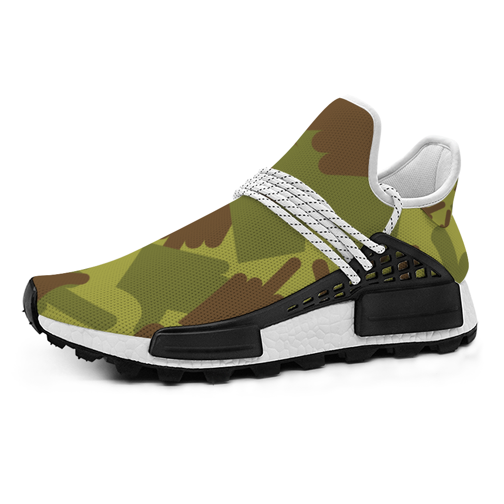 Fuck You Green Camo Breathable Non-Slip Sports Sneakers