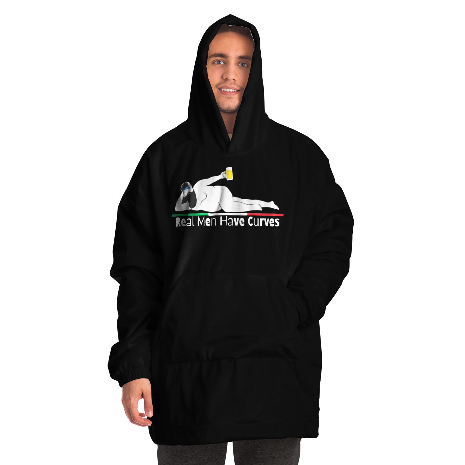 Funny Italian Real Men Have Curves Snug Hoodie