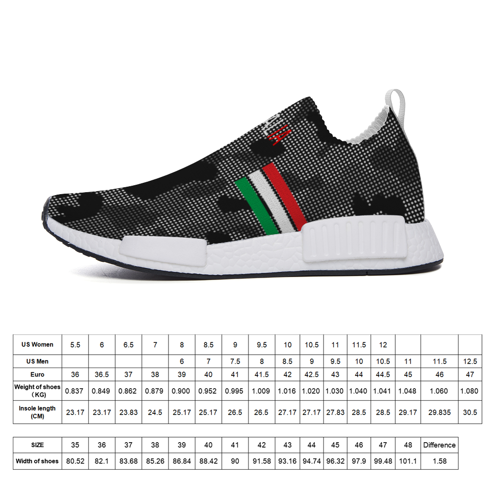 Italia Carbon Grey Camo Sneakers