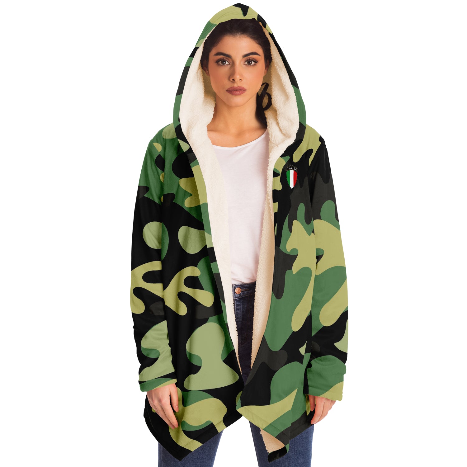 Italia Gren Camo Microfleece Cloak