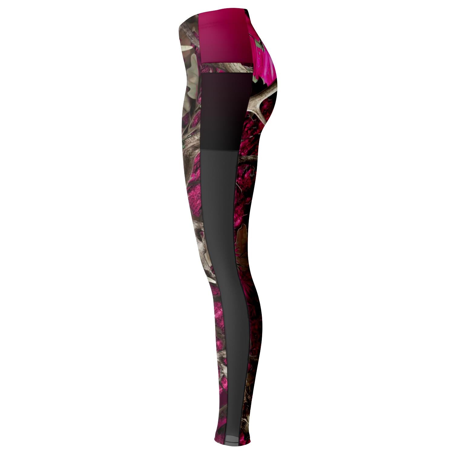 Pink Camo Mesh Pocket Leggings