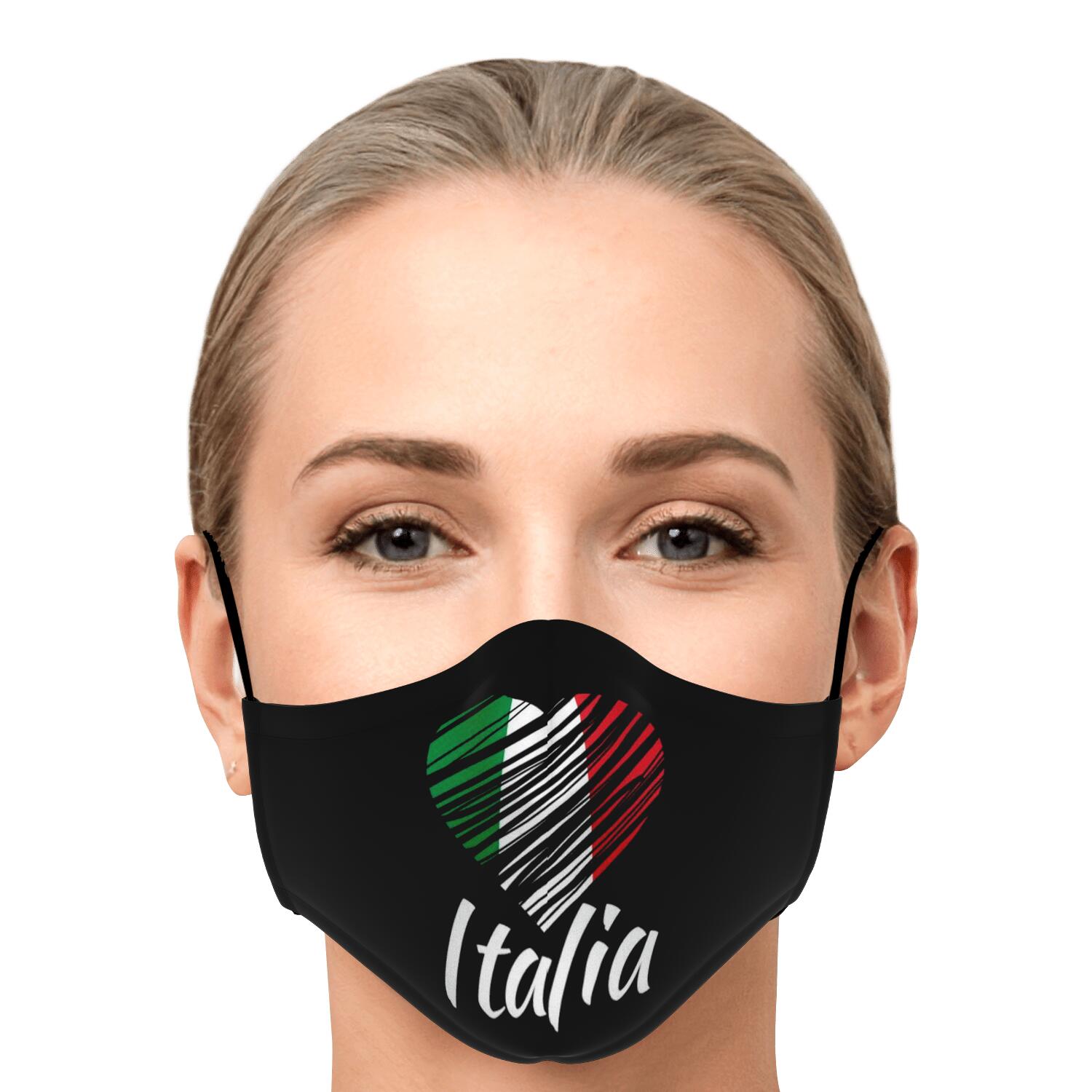 I Love Italy Custom Face Mask + 2 PM 2.5 Filters