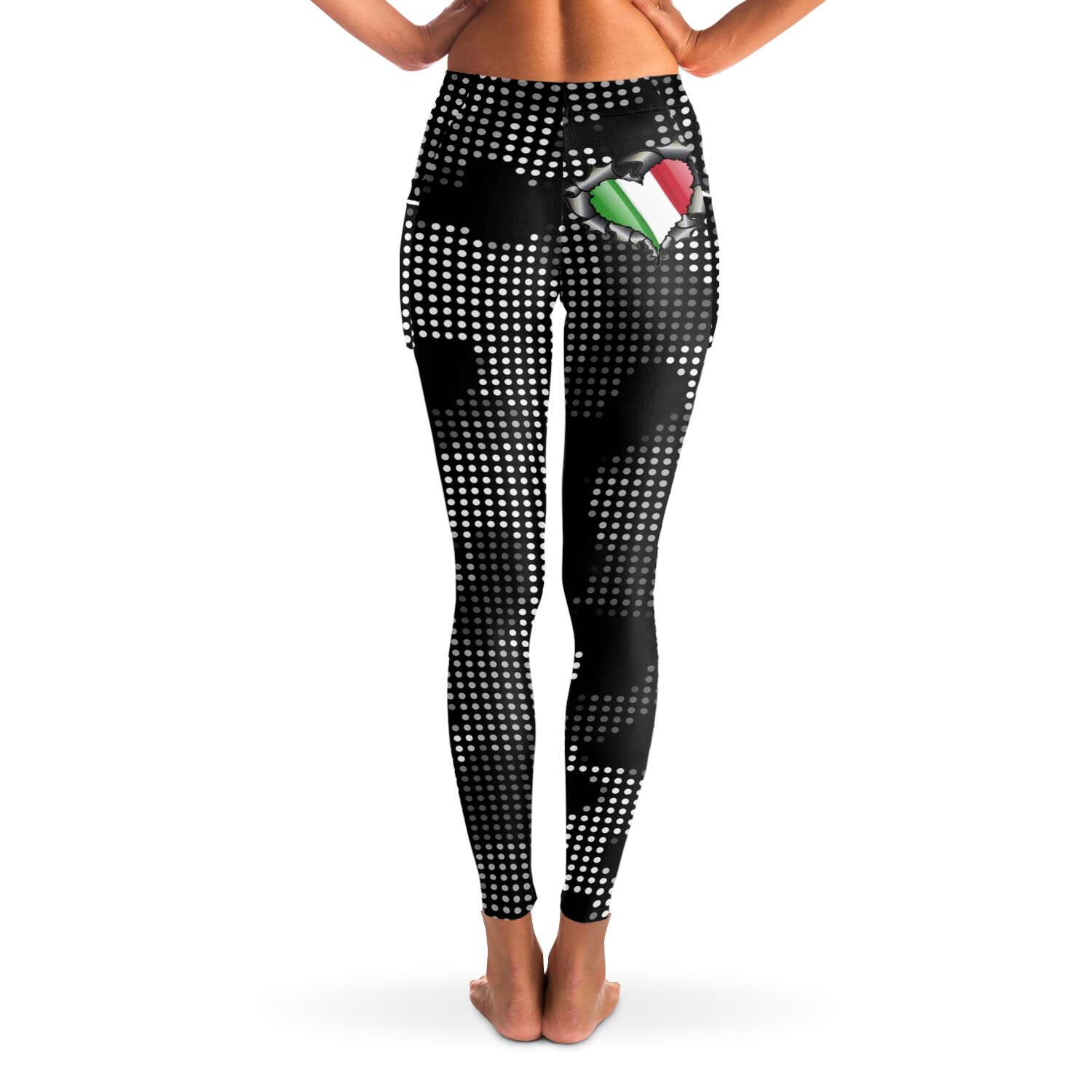 Italian Inside Carbon Fiber Grey Camo Mesh Pocket Leggings