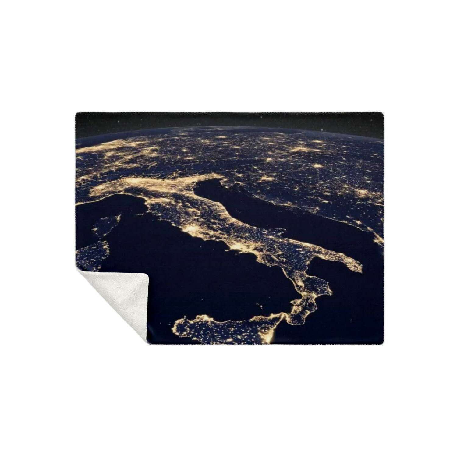 Italy Satellite View Premium Microfleece Blanket