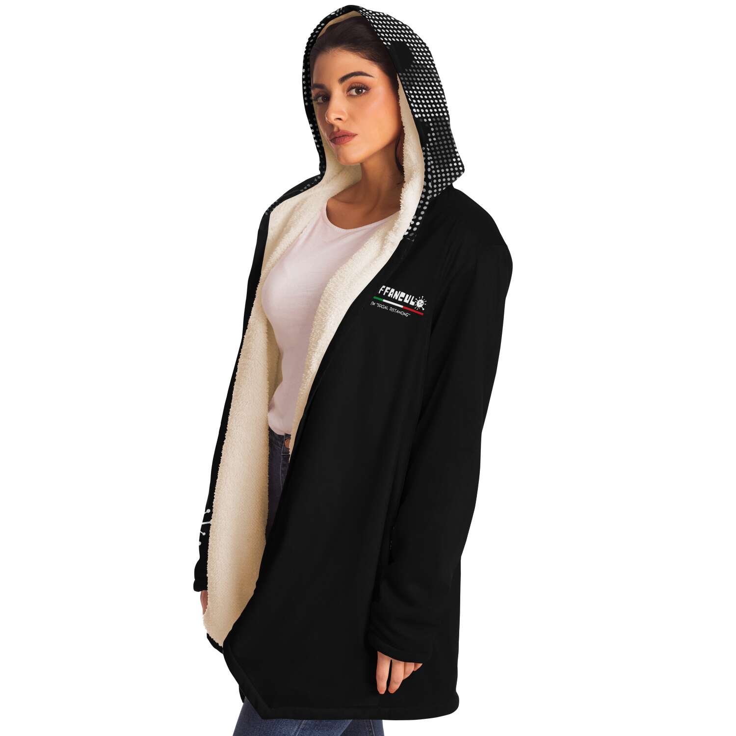 Vaffanculo I'm Social Distancing Microfleece Cloak