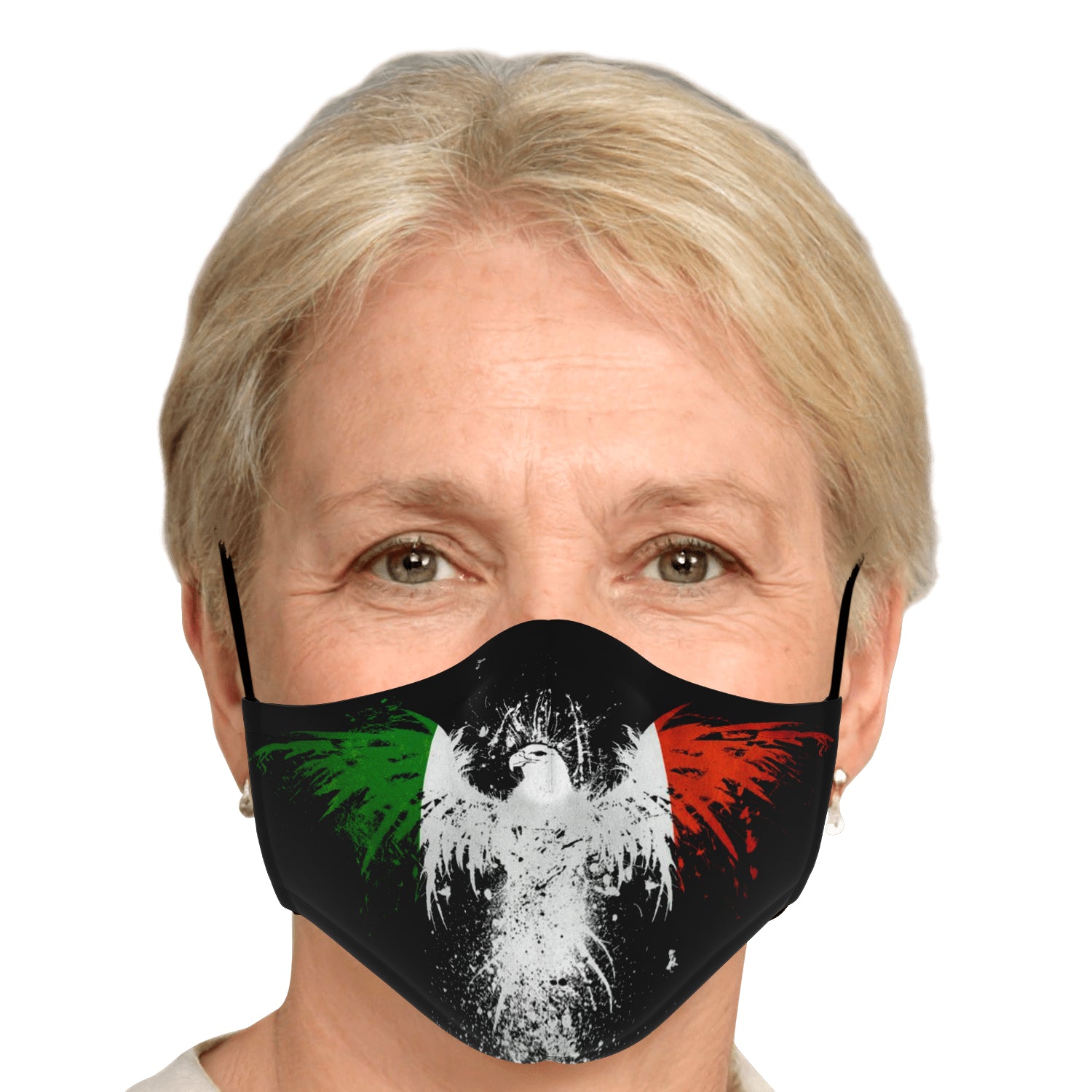 Italy Flag Art Paint Face Mask + 2 PM 2.5 Filters