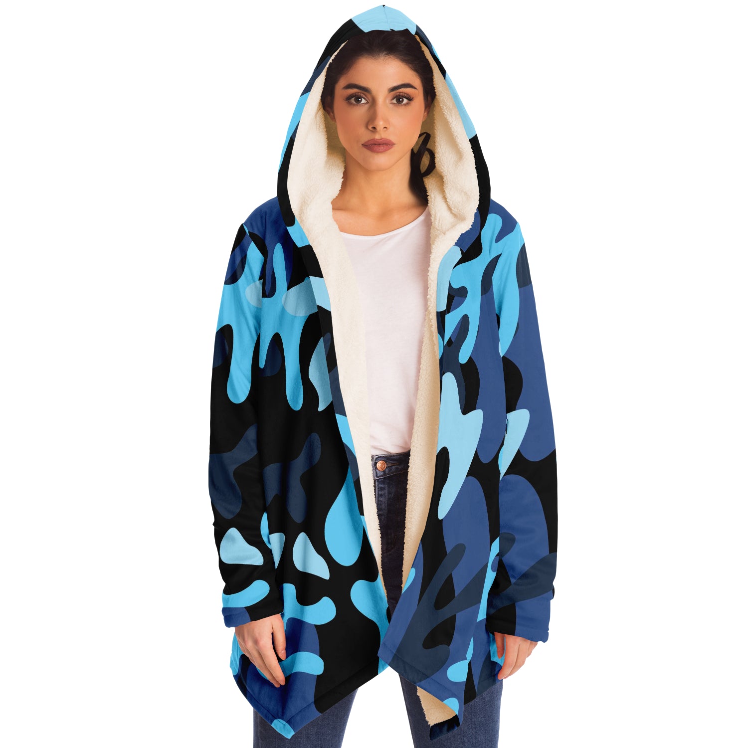 Italian Pride Blu Camo Microfleece Cloaks