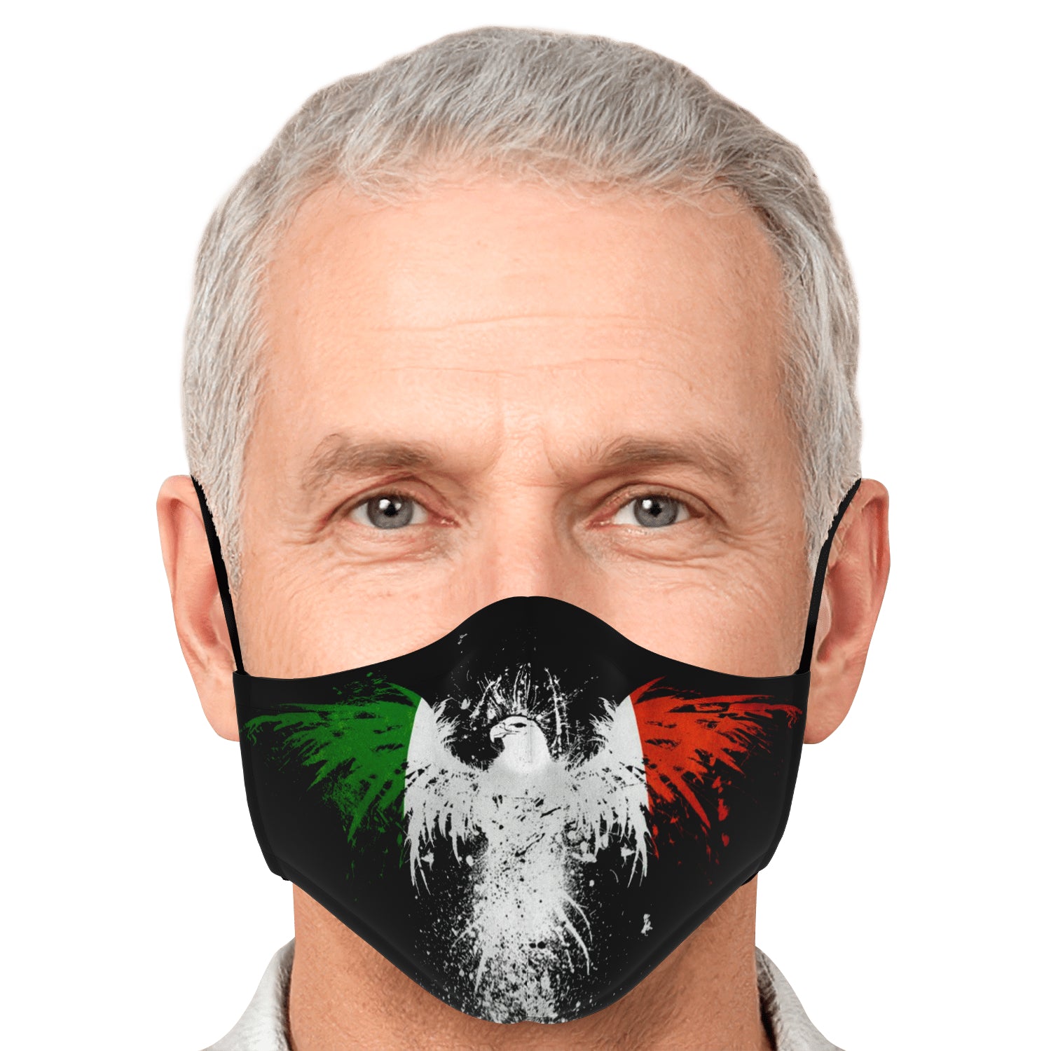 Italy Flag Art Paint Face Mask + 2 PM 2.5 Filters