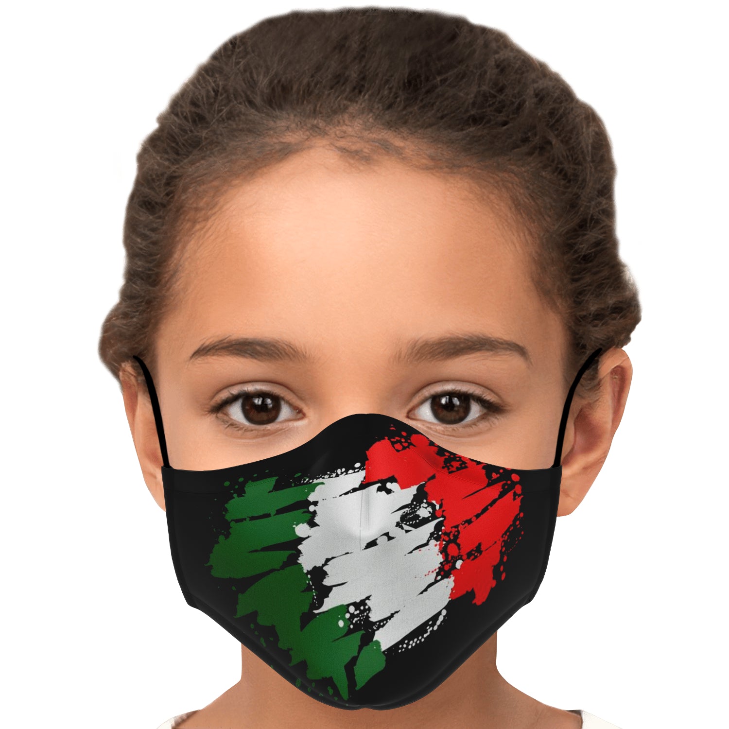 Italy Flag Paint Face Mask + 2 PM 2.5 Filters