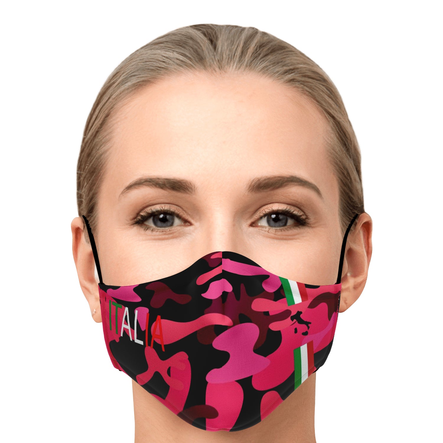 Italia Pink Camo Face Mask + 2 PM 2.5 Filters