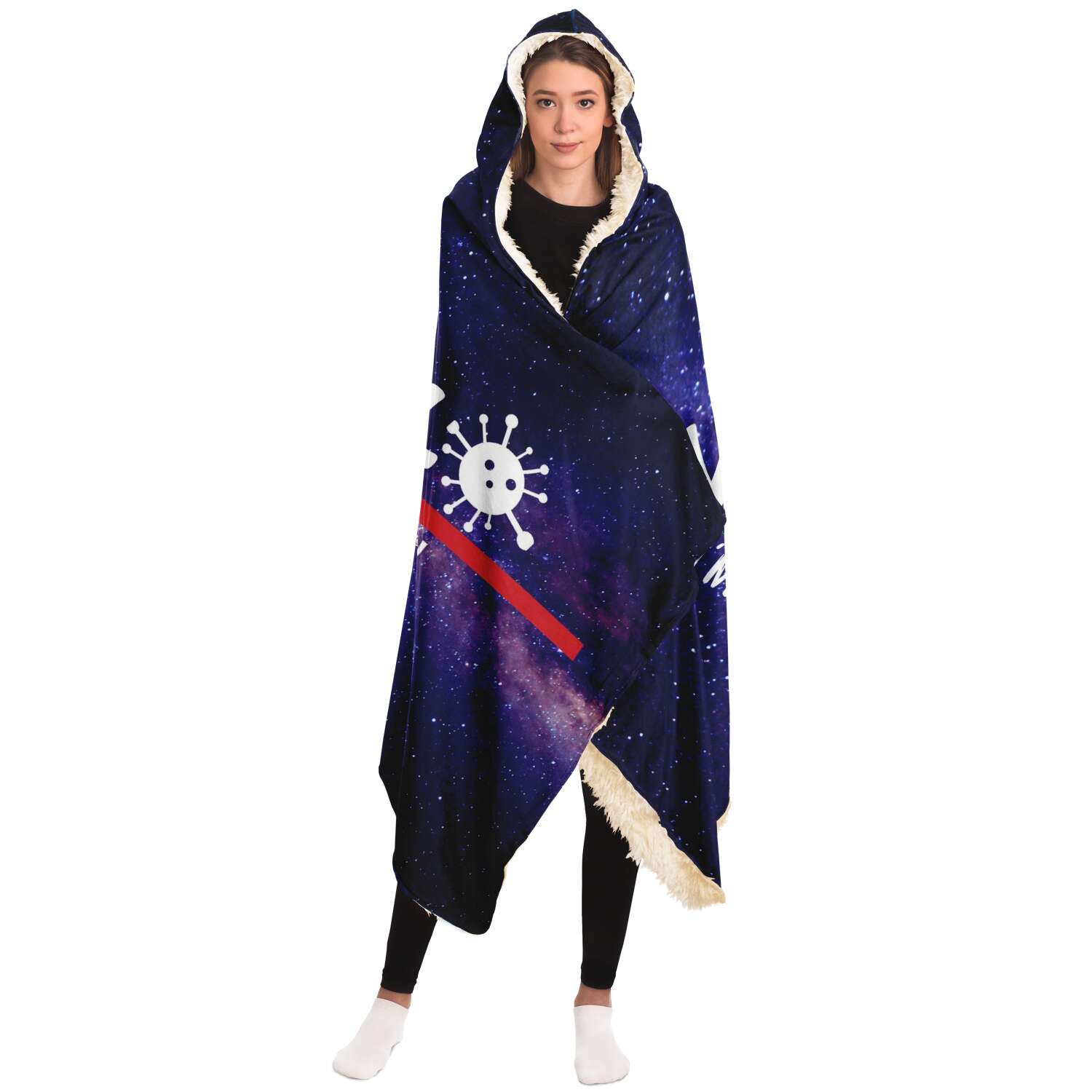 Vaffanculo "Social Distancing" Galaxy Hooded Blanket