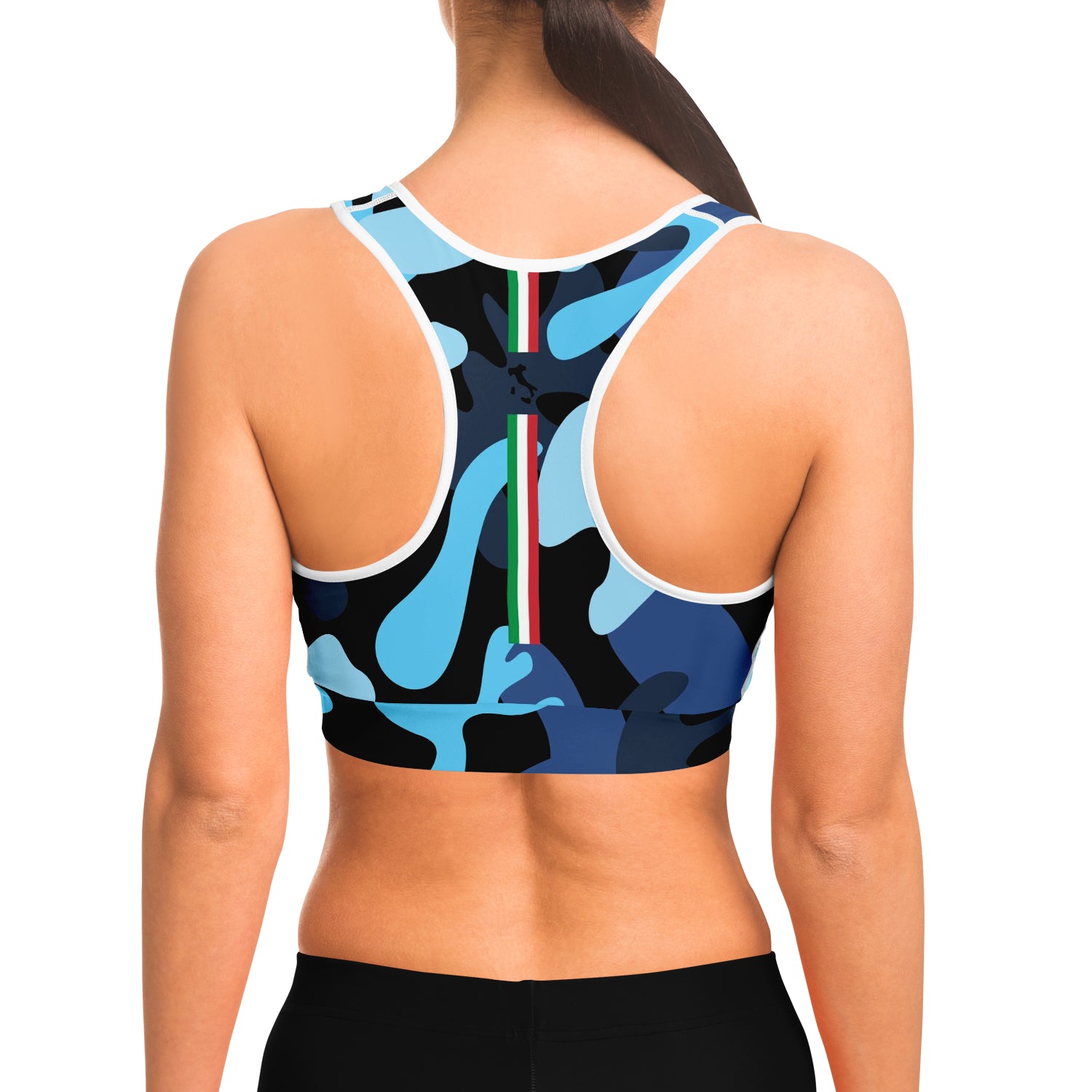 Italia Blu Camo Sports Bra