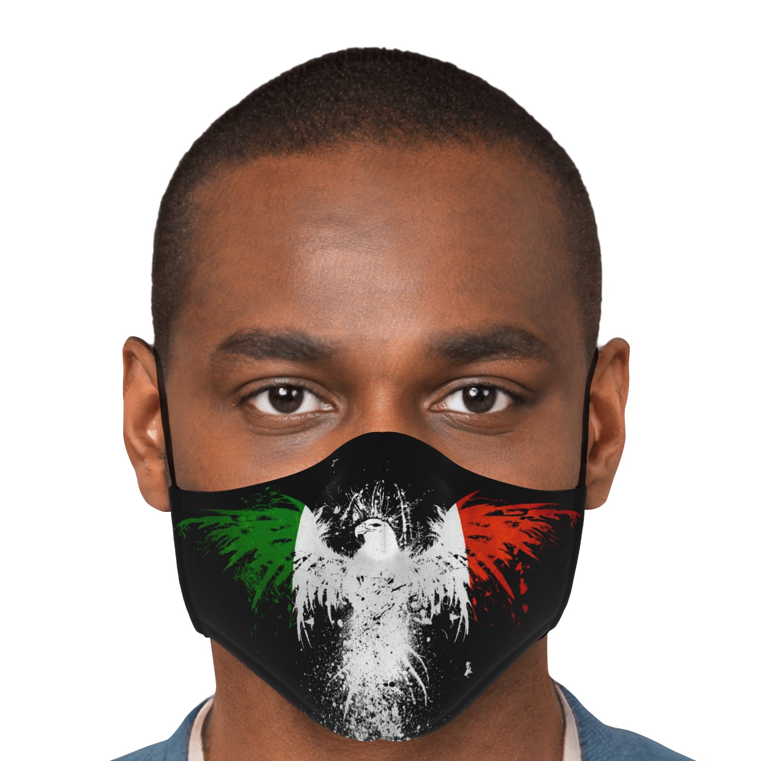 Italy Flag Art Paint Face Mask + 2 PM 2.5 Filters