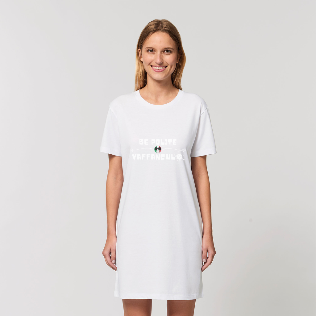 Be Polite Vaffanculo I Love Italy Organic T-Shirt Dress