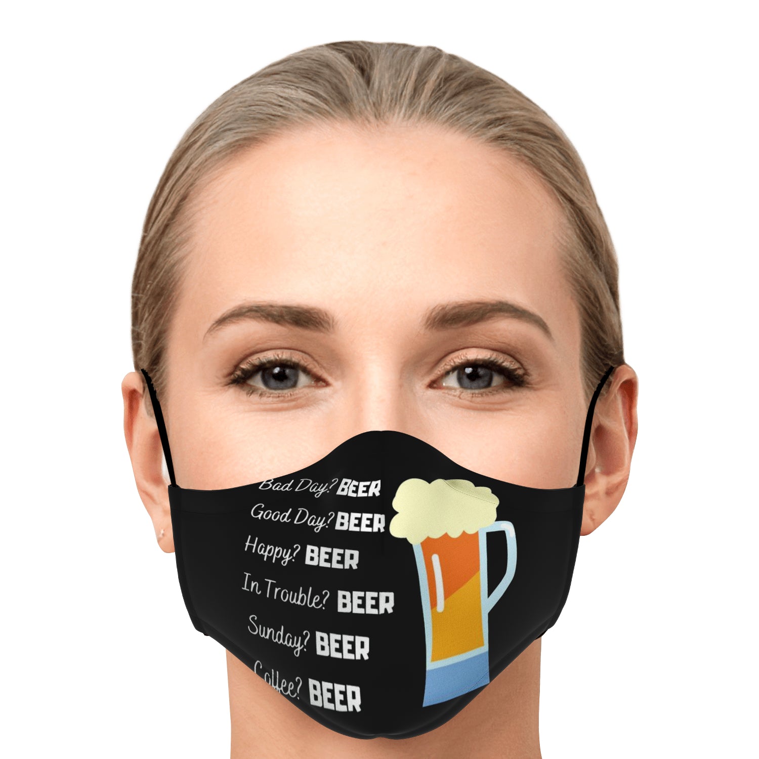 Funny Beer All Occasions Face Mask + 2 PM 2.5 Filters