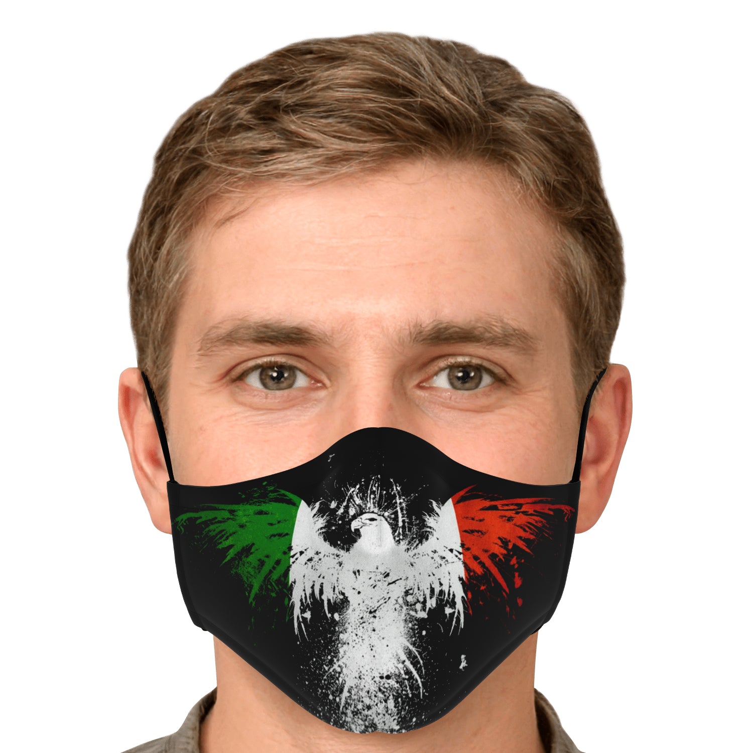 Italy Flag Art Paint Face Mask + 2 PM 2.5 Filters