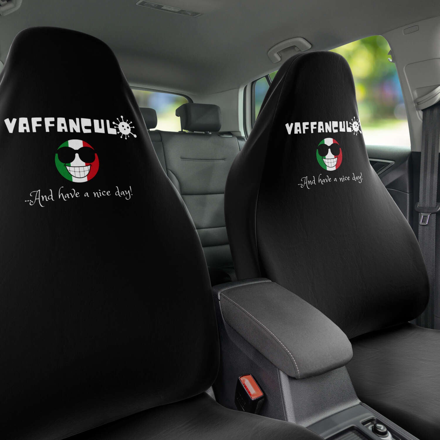 Vaffanculo Nice Day Car Seat Covers (Set Of 2)