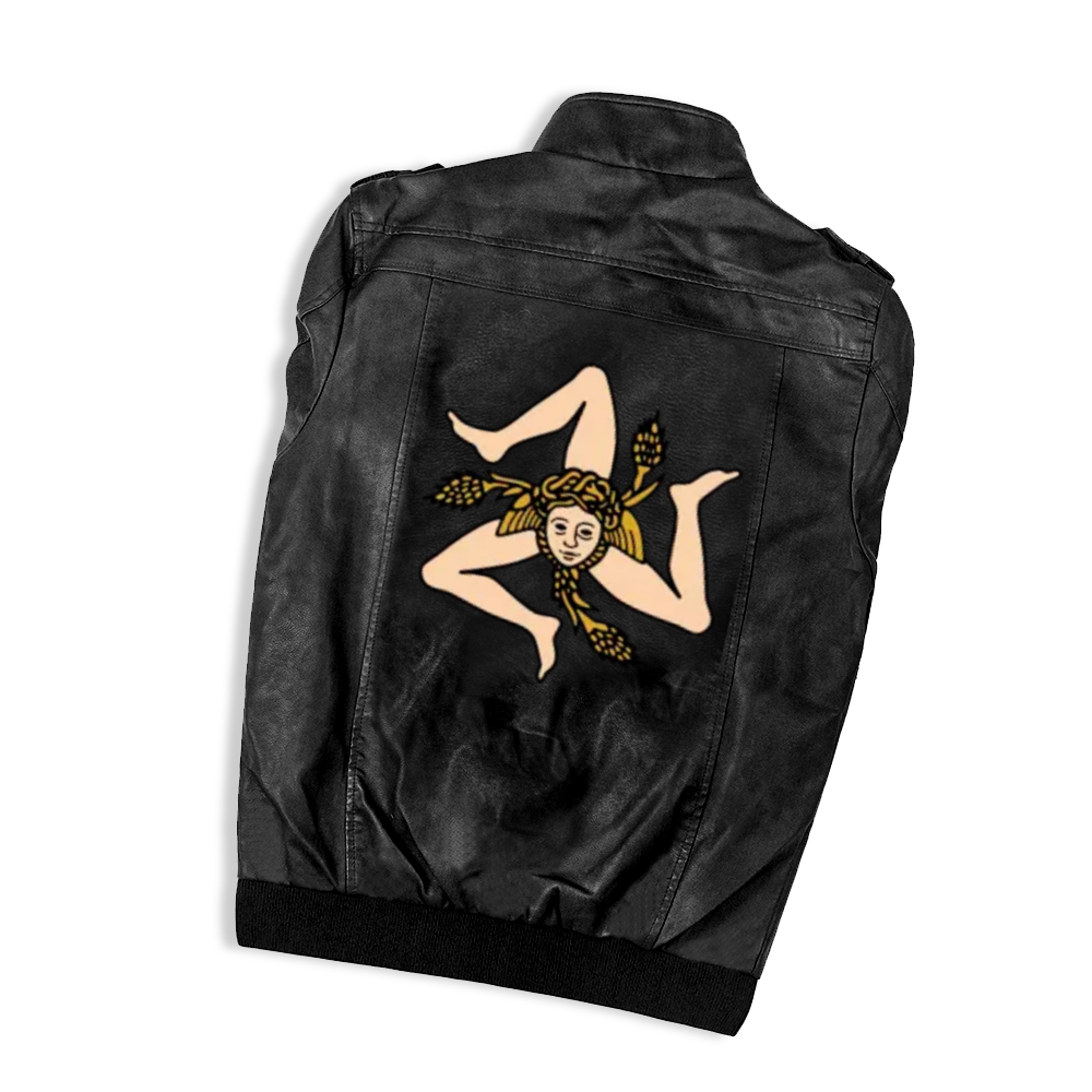 Sicilian Men's PU Leather Jacket With Removable Hood