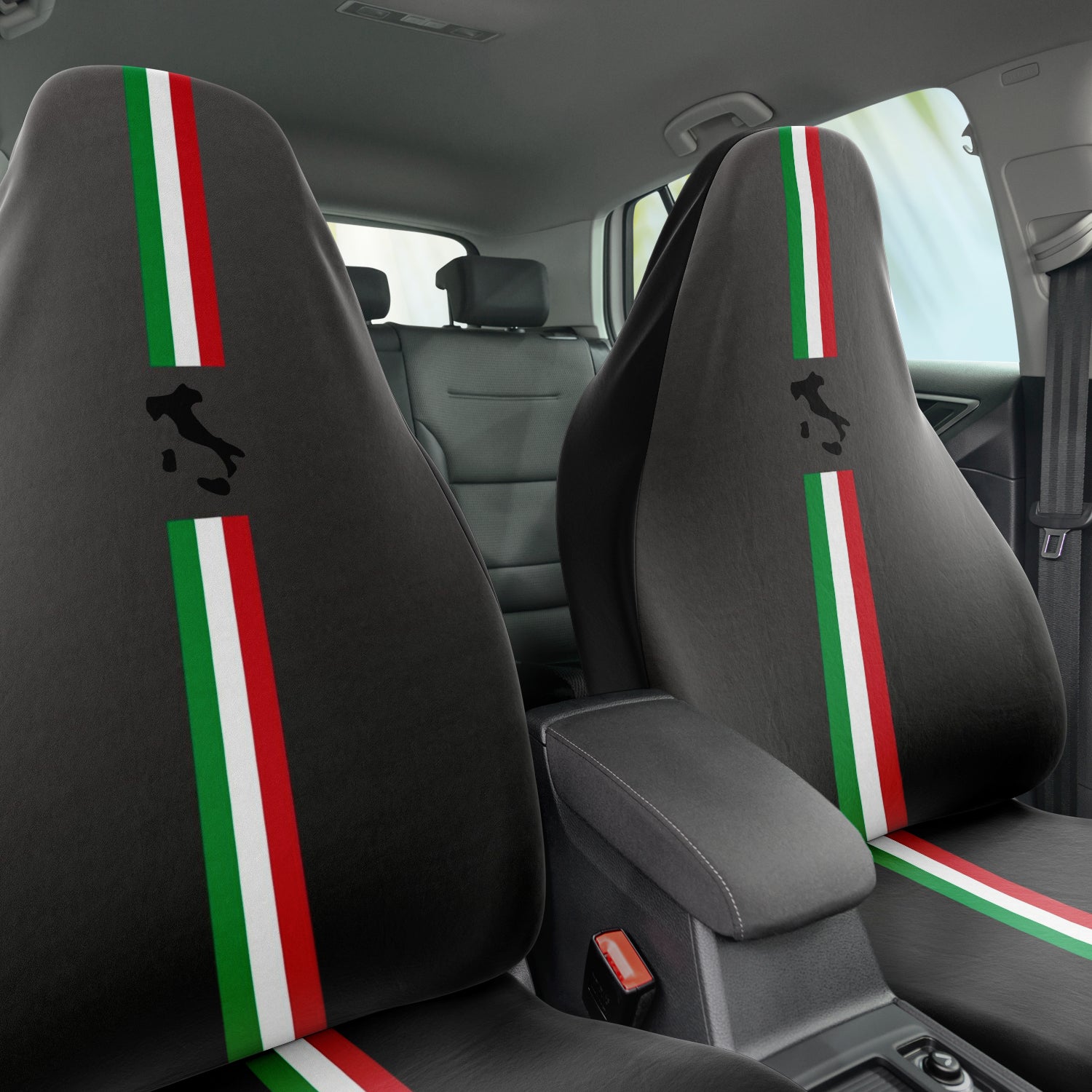 Italia Grey Car Seat Covers (Set Of 2)