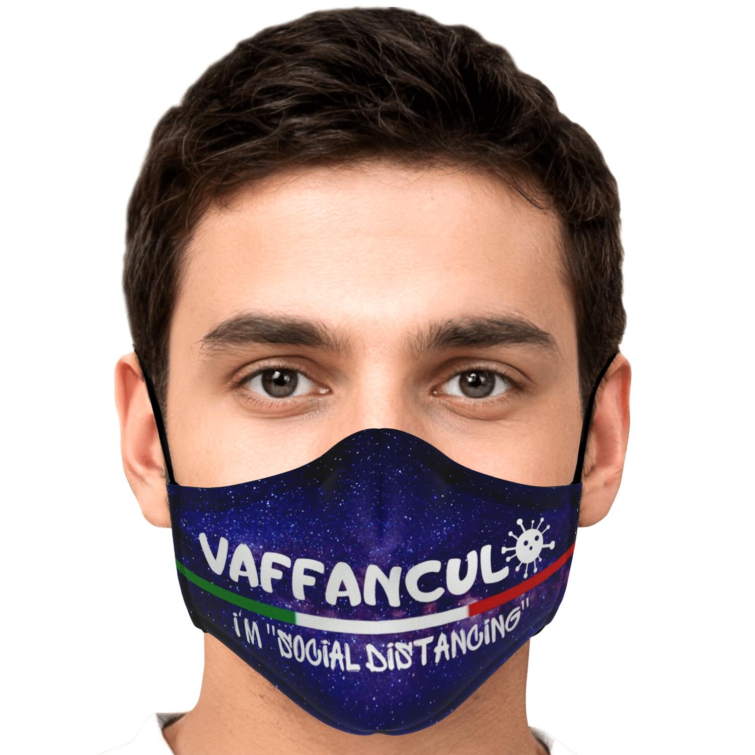 Vaffanculo Social Distancing Galaxy Face Mask + 2 PM 2.5 Filters