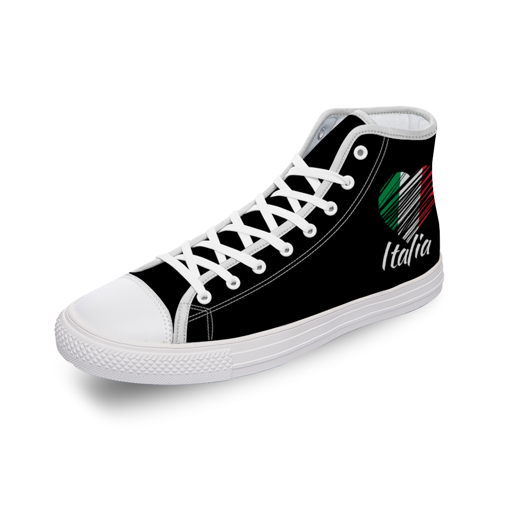 I Love Italy Canvas High Top Sneakers for Men Women