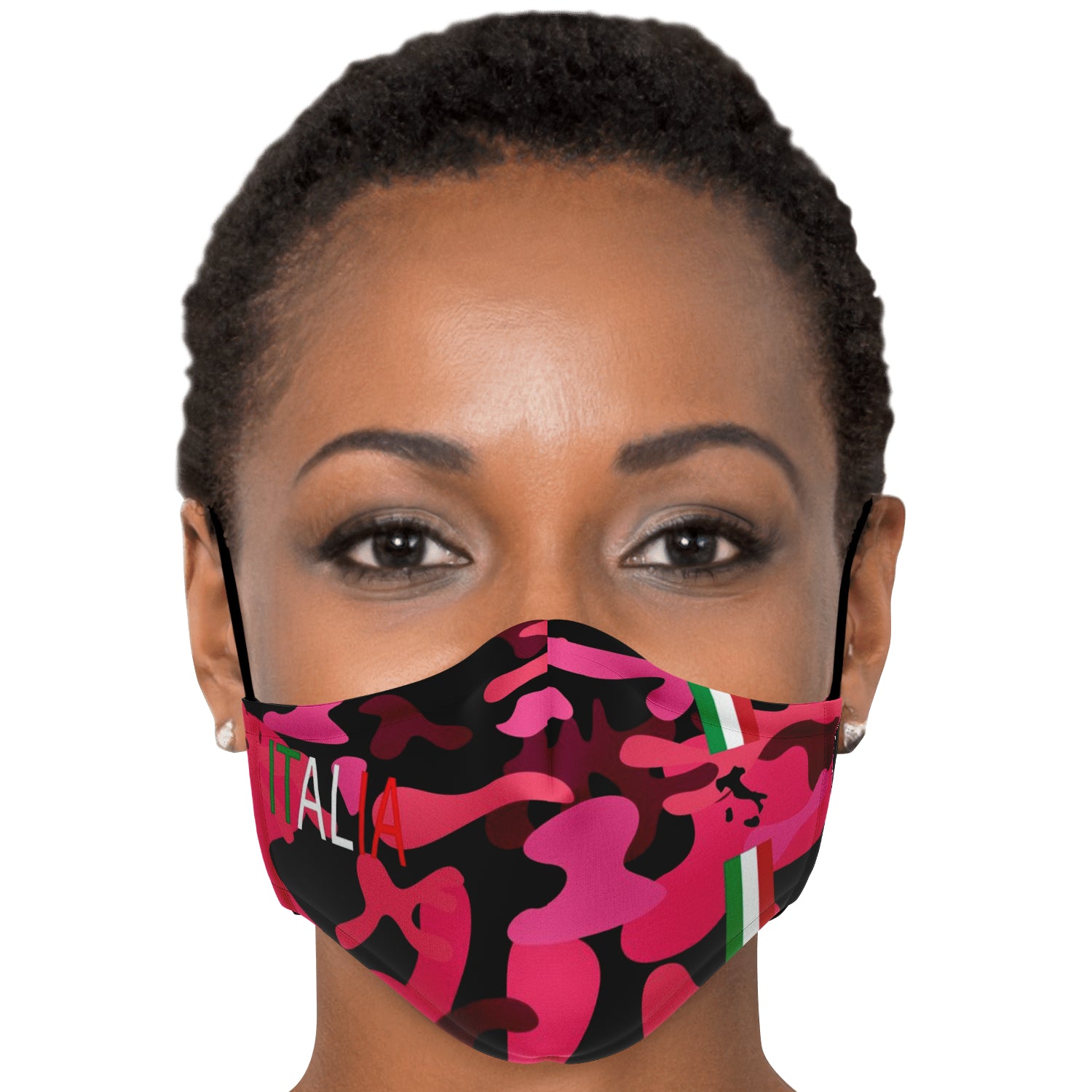 Italia Pink Camo Face Mask + 2 PM 2.5 Filters