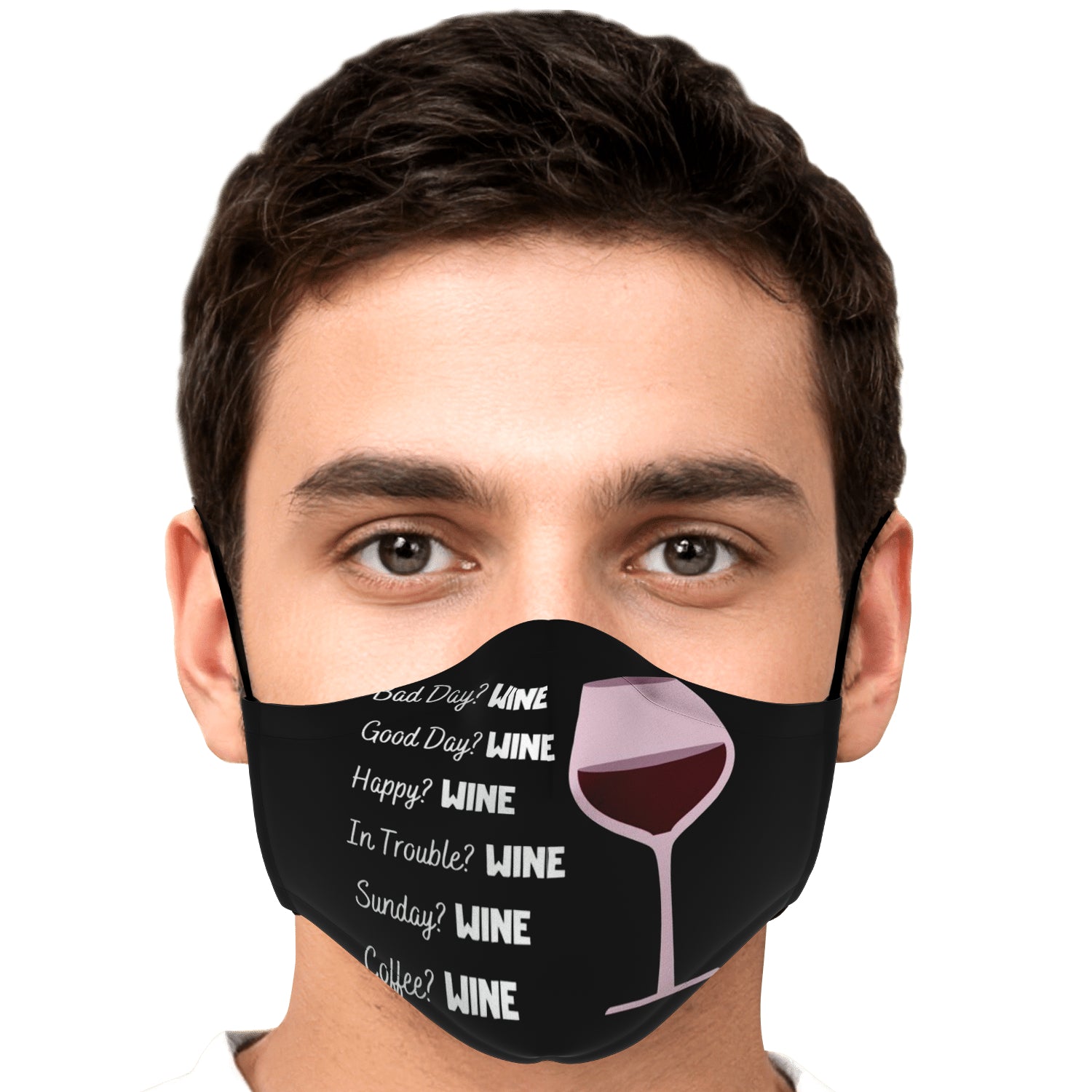 Funny Wine All Occasions Face Mask + 2 PM 2.5 Filters