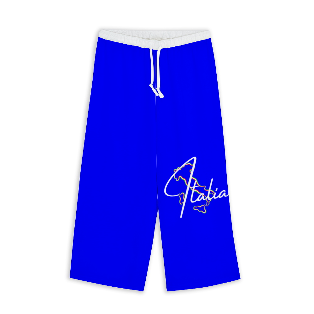 Italia Unisex Blu Culottes Pants