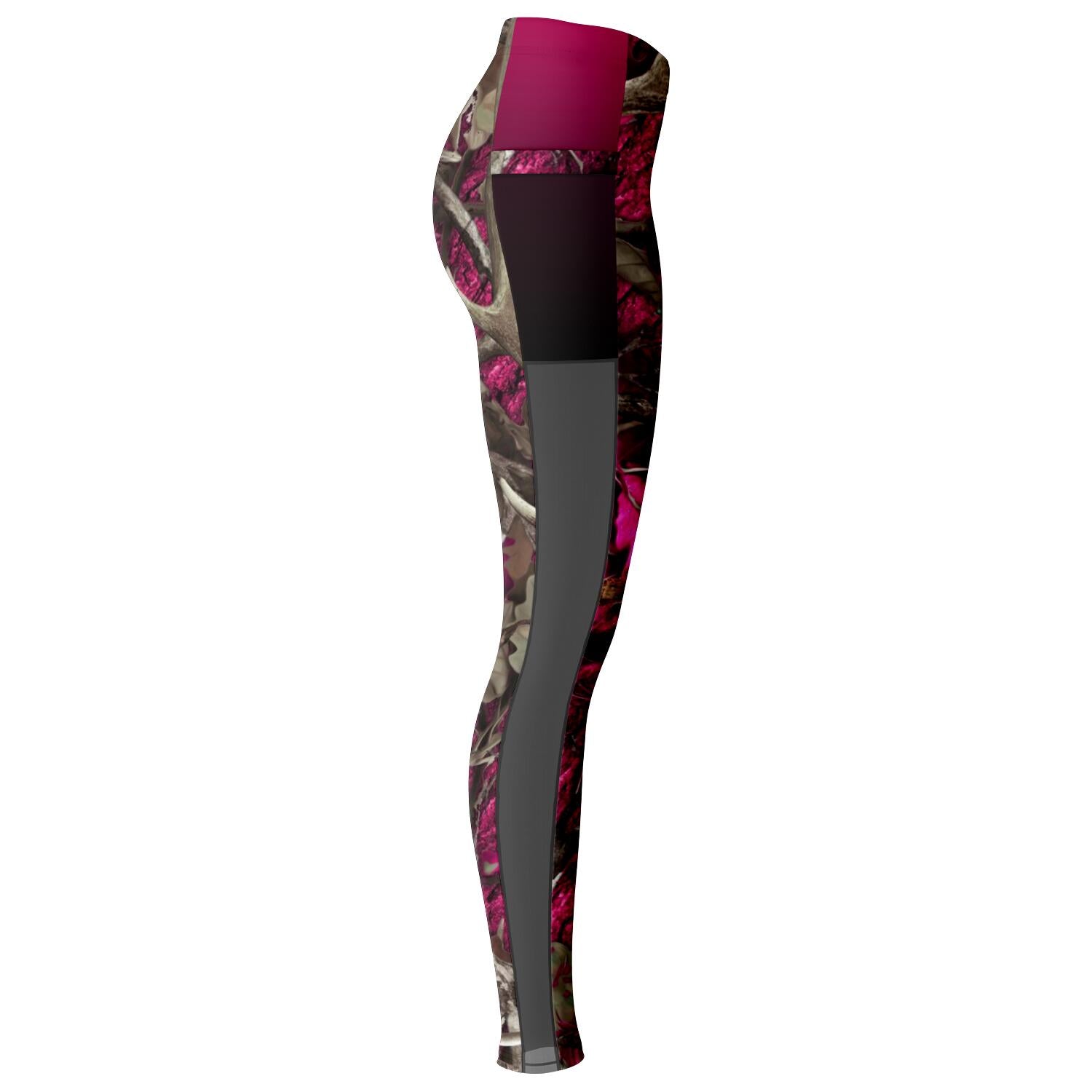 Pink Camo Mesh Pocket Leggings