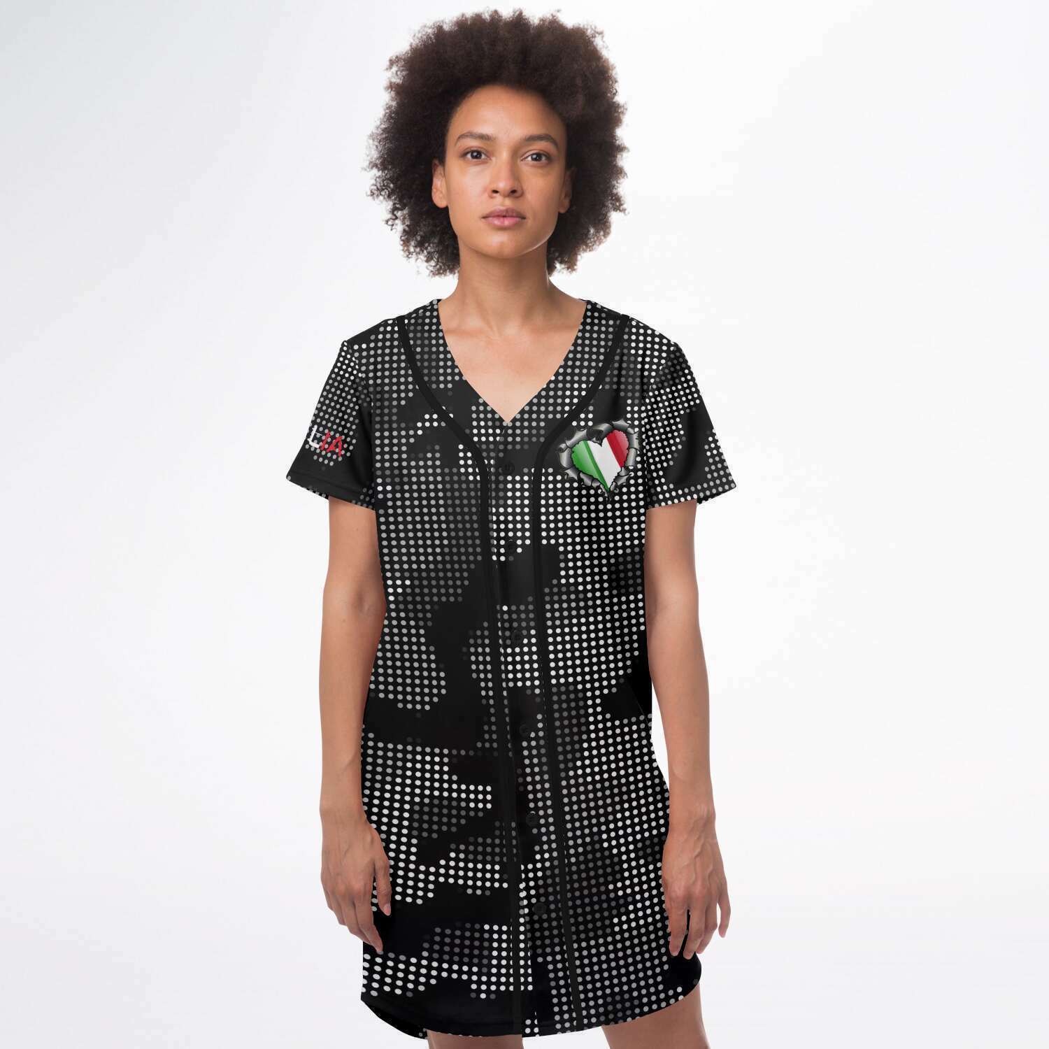 Italia Inside Nr 1 Carbon Fiber Camo Baseball Jersey Dress