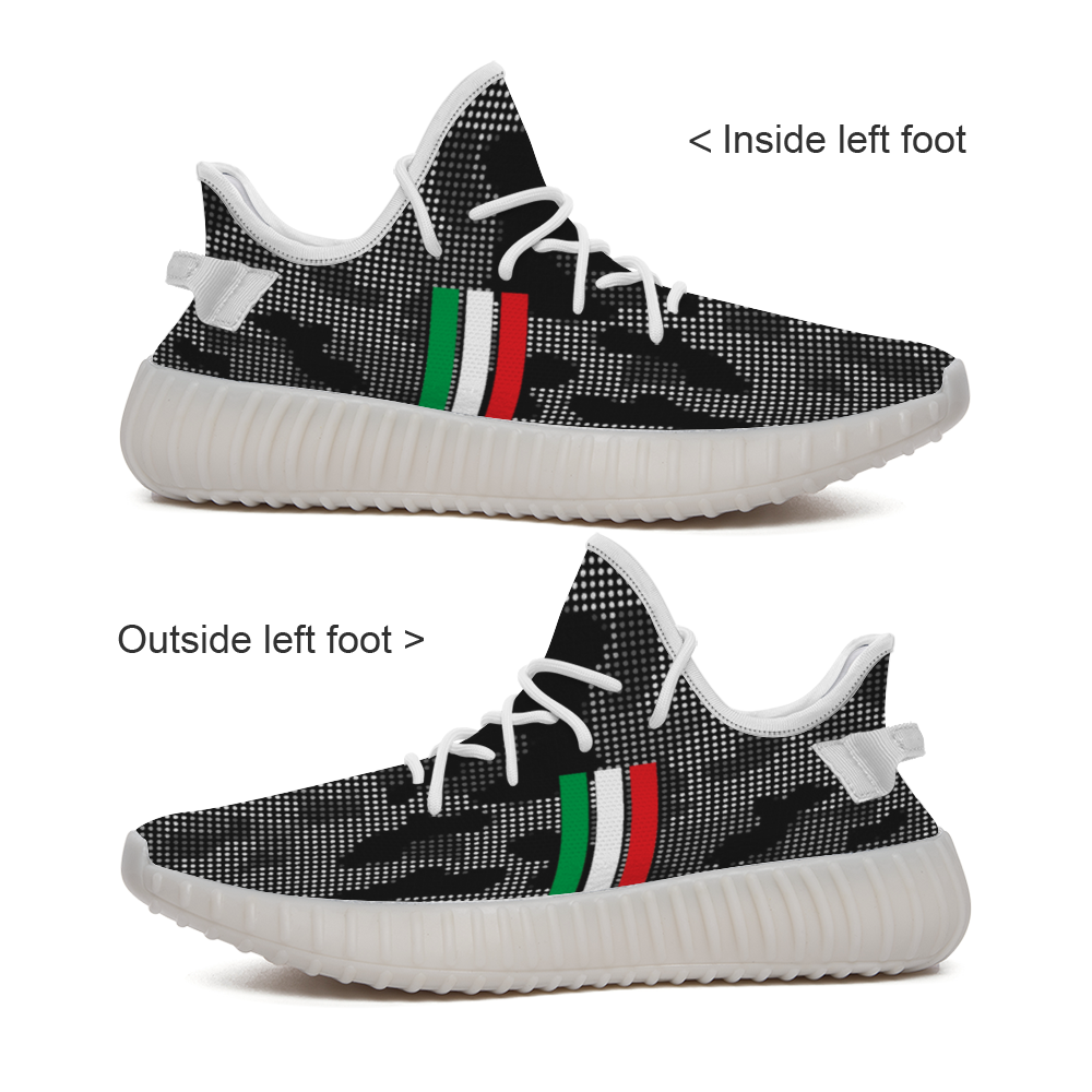 Italia Carbon Grey Camo Yeezy Boost 350 V2 Sneakers