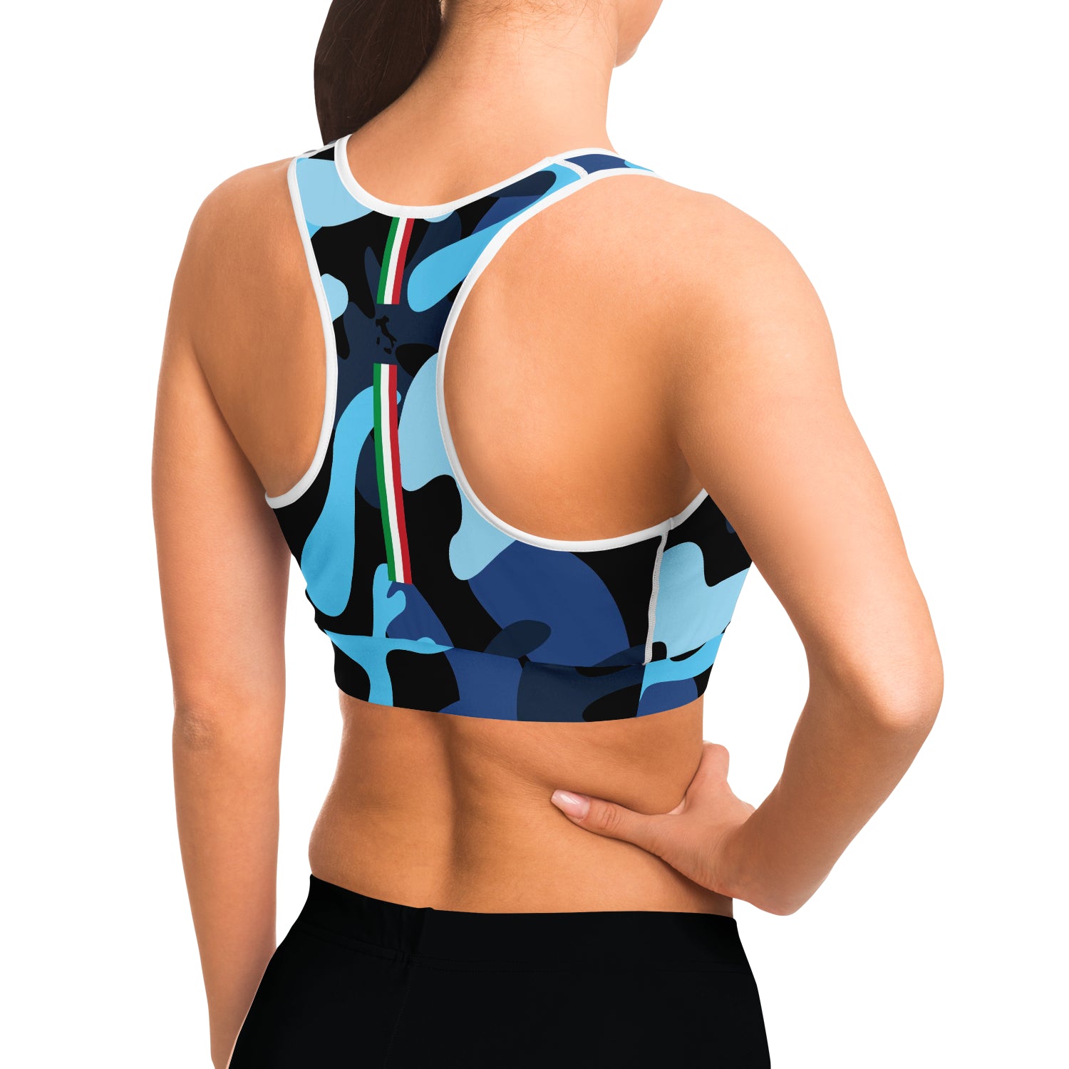 Italia Blu Camo Sports Bra